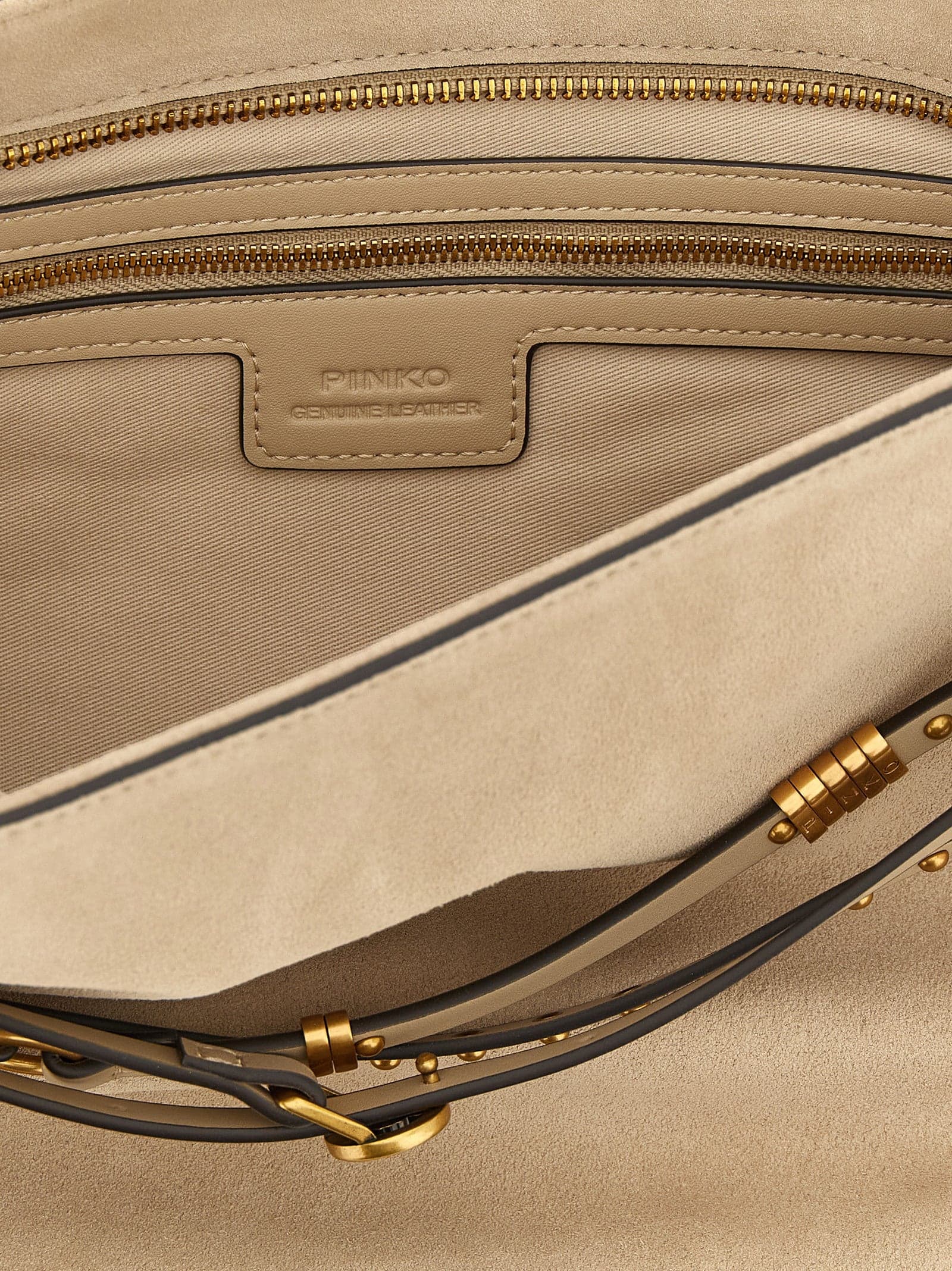 PINKO Beige Cowhide Shoulder Bag - 4