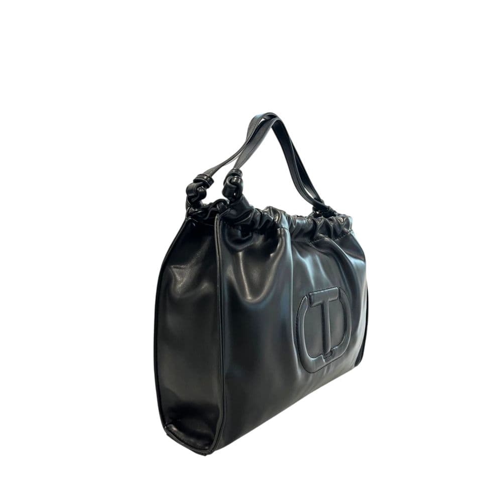Twinset Black PU Women Shoulder Bag - 2