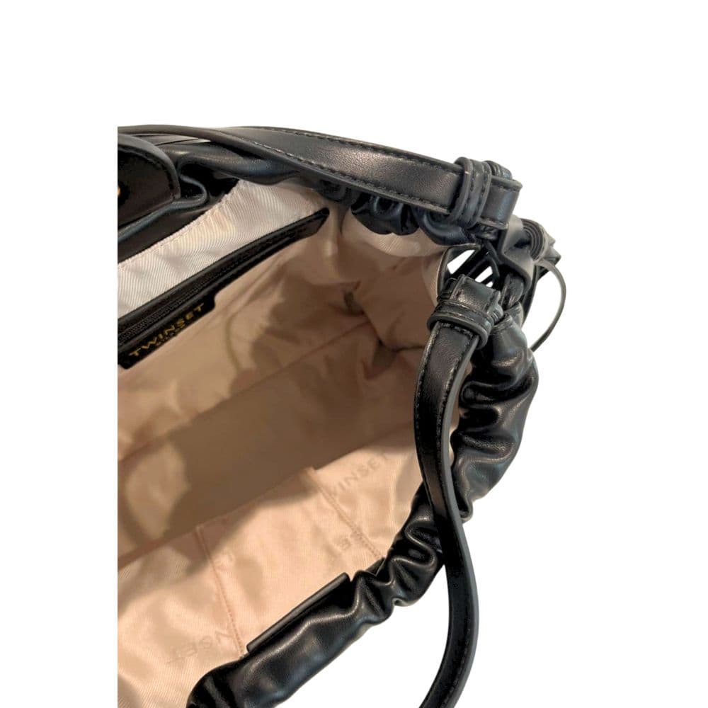 Twinset Black PU Women Shoulder Bag - 7