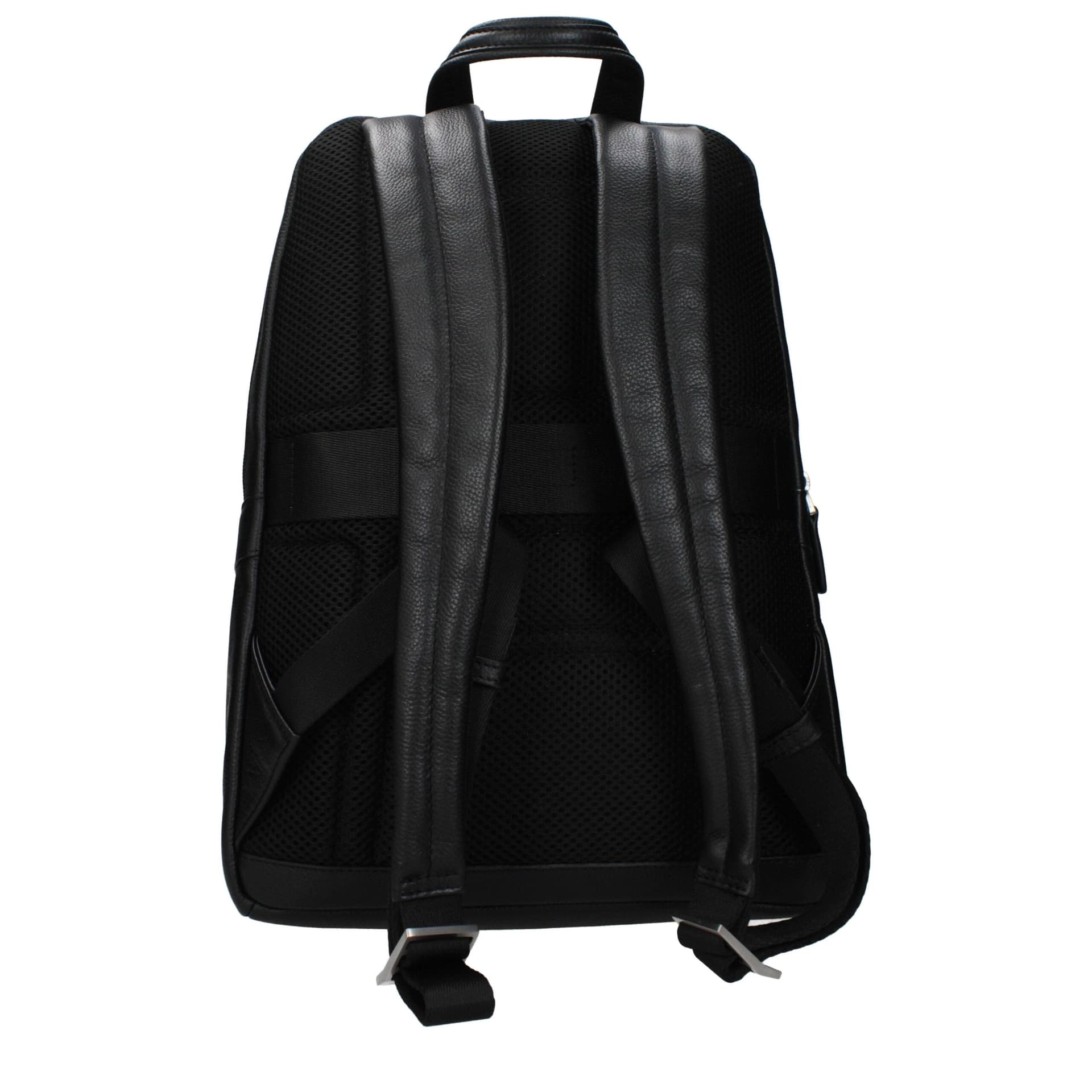 Piquadro Black Leather Backpack - 3