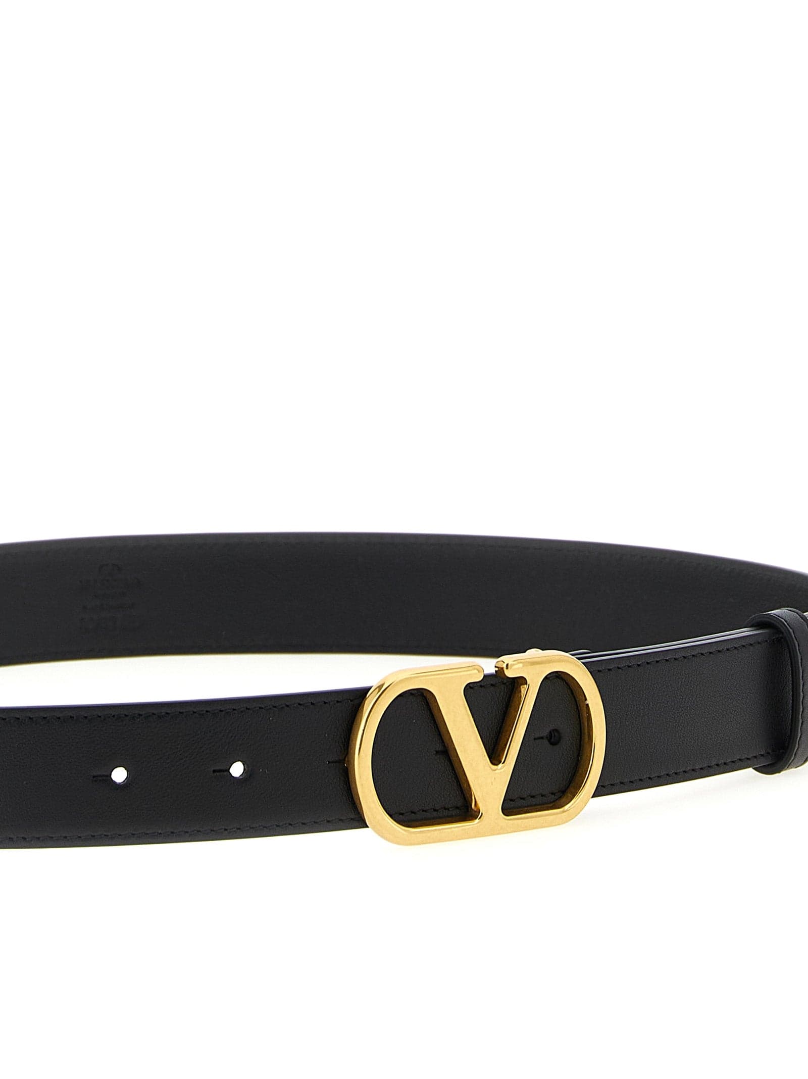 Valentino Garavani Black Calfskin Regular Belt - 3