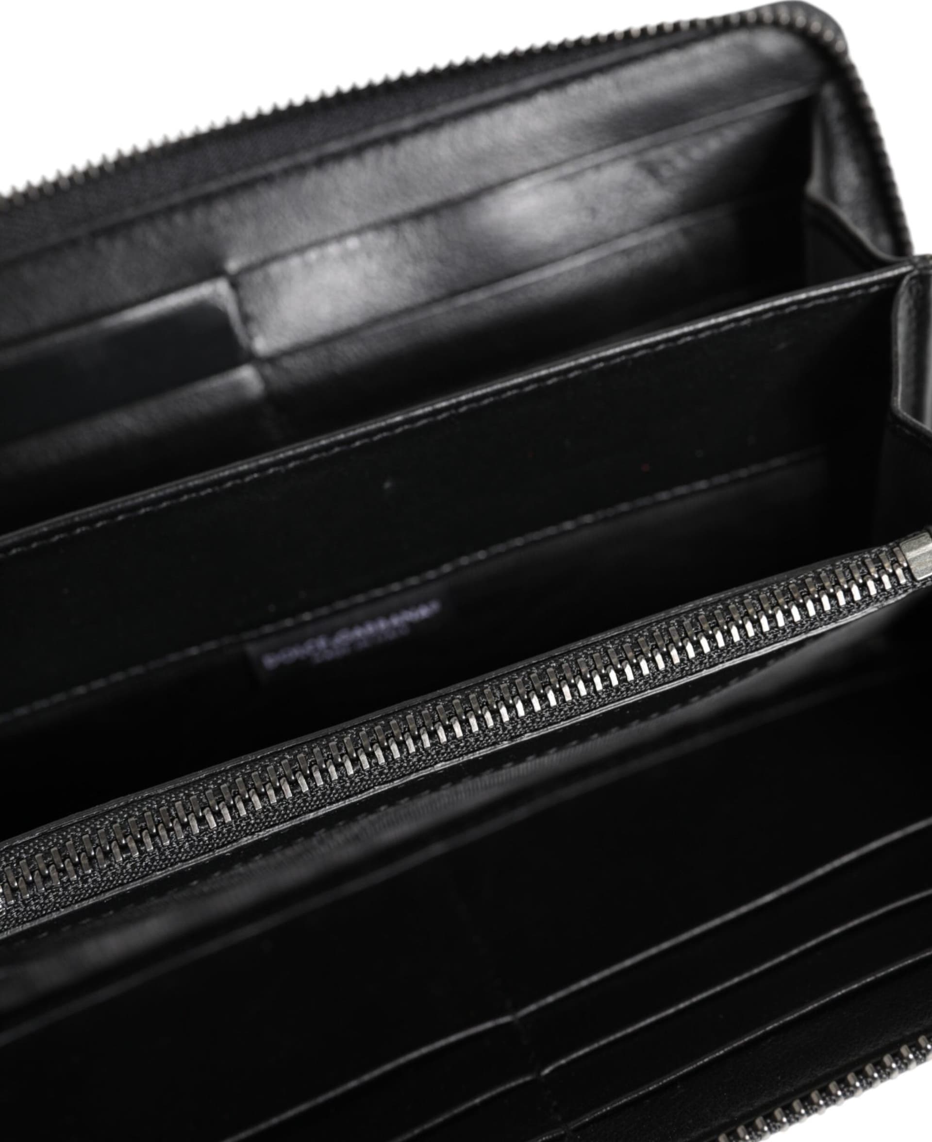 Dolce & Gabbana Black Blue Exotic Leather Men Continental Clutch Wallet - 7
