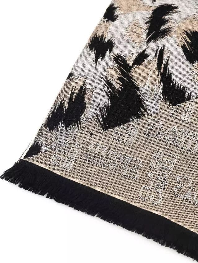 Cavalli Class Beige Wool Men Scarf - 2