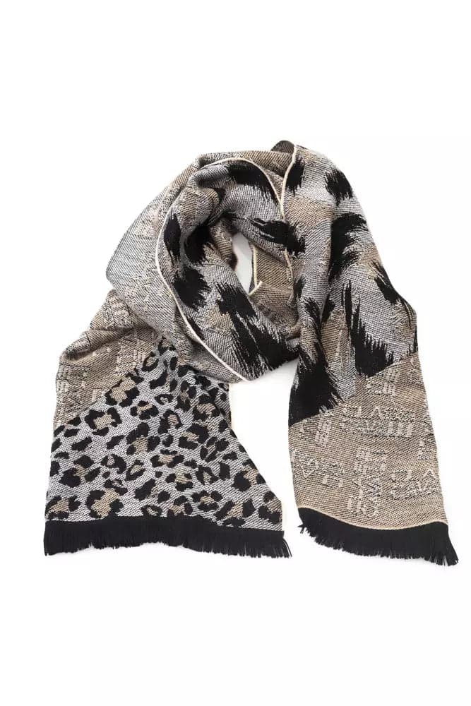 Cavalli Class Beige Wool Men Scarf - 3