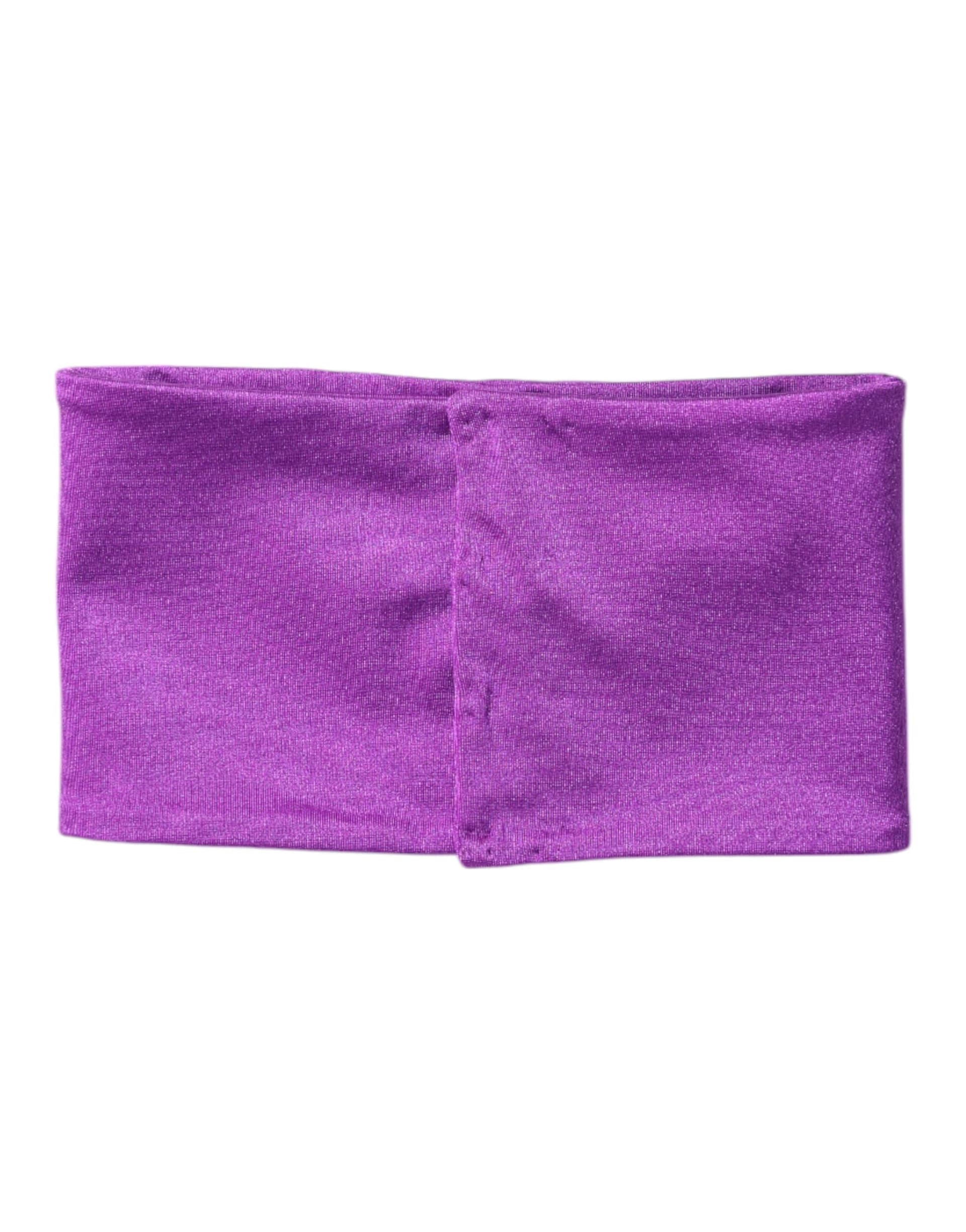 Dolce & Gabbana Purple Nylon Stretch Women Neck Warmer Scarf - 2