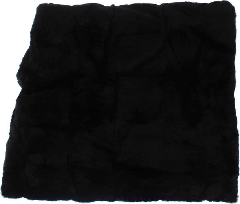 Dolce & Gabbana Black Weasel Fur Crochet Hood Scarf Hat - 4