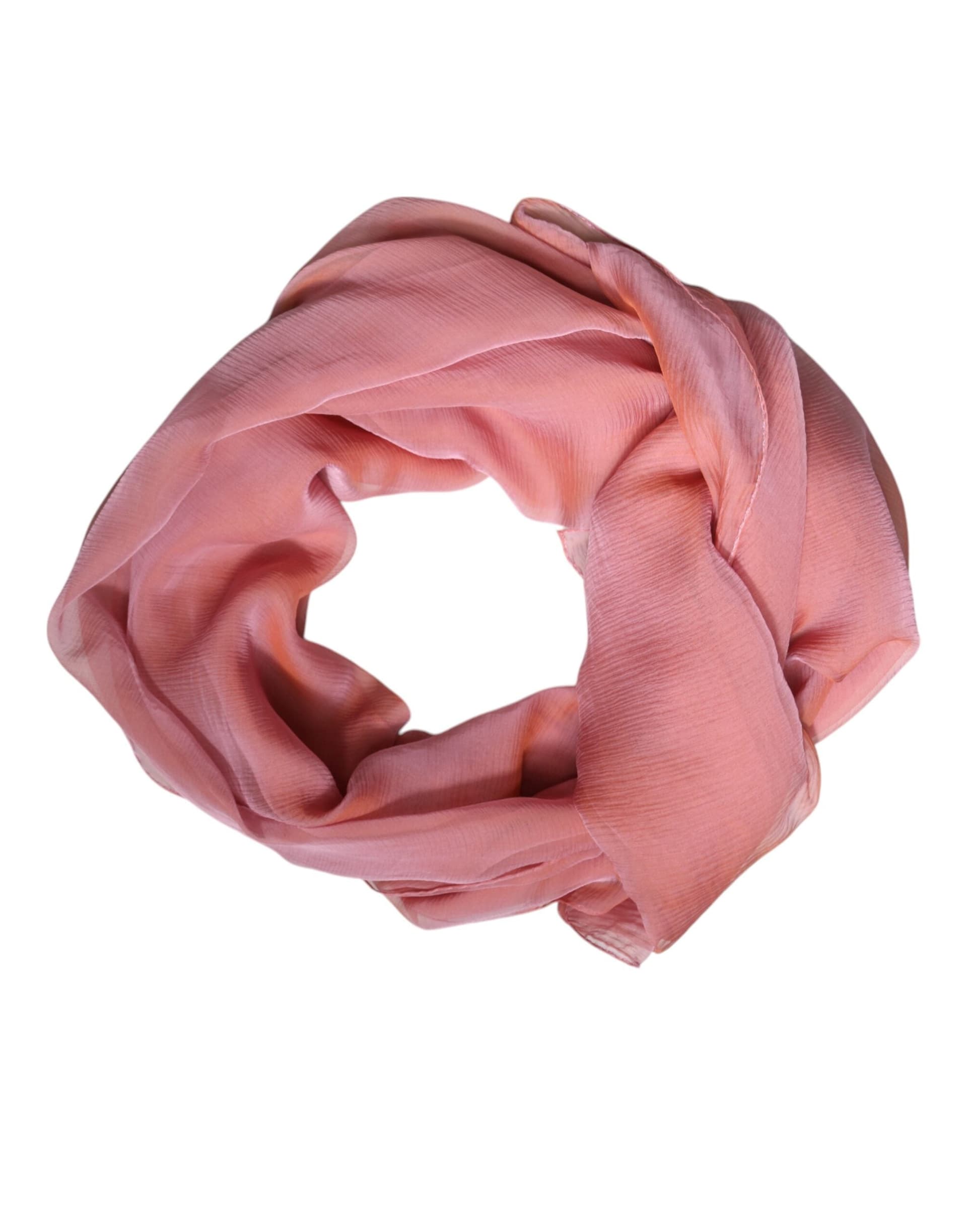 Dolce & Gabbana Pink Silk Rectangle Women Wrap Shawl Scarf - 2