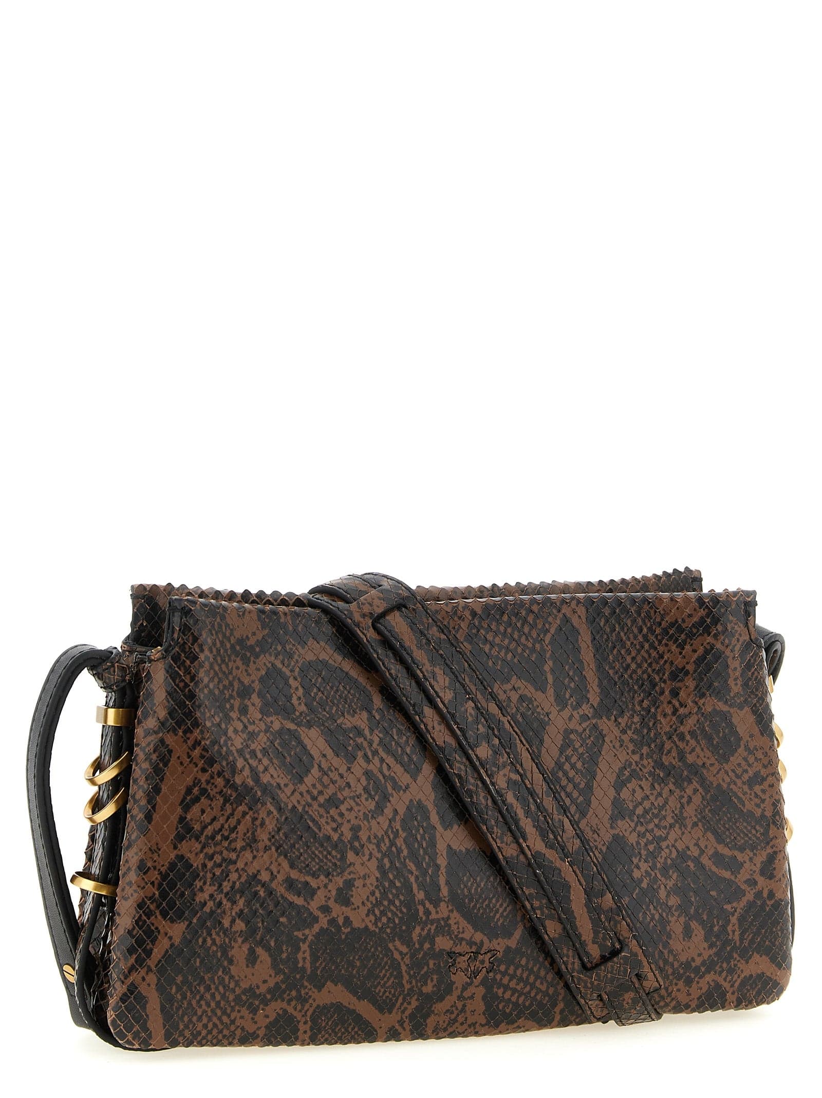 PINKO Brown Calfskin Crossbody Bag - 2