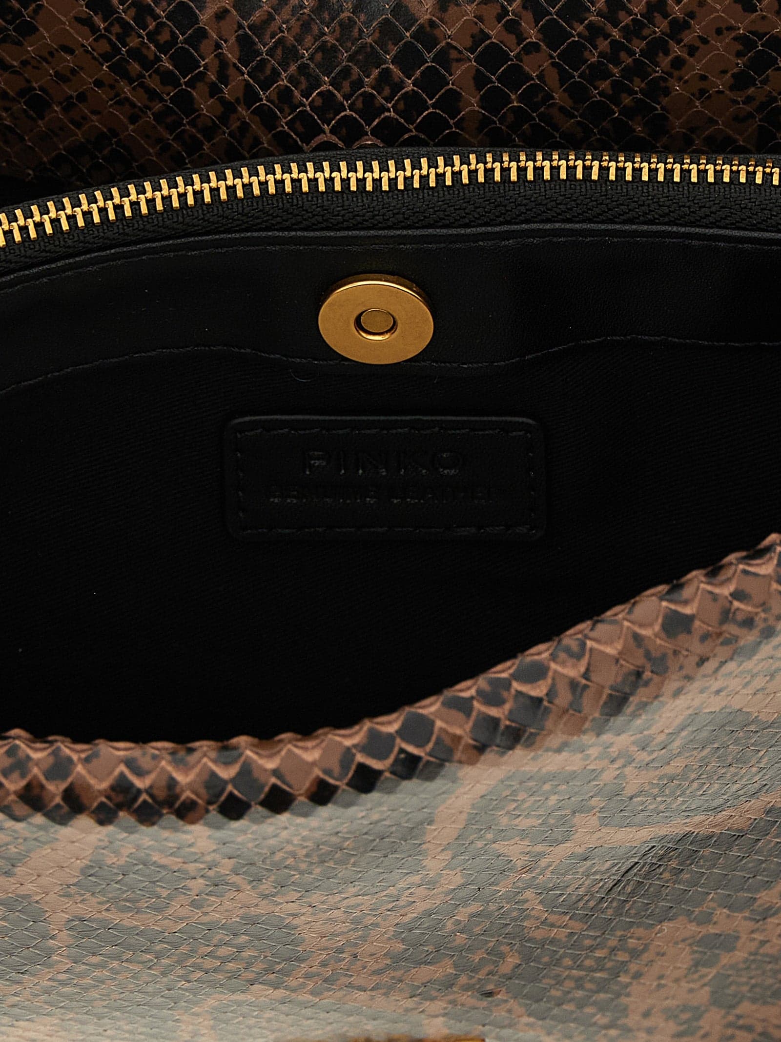 PINKO Brown Calfskin Crossbody Bag - 4