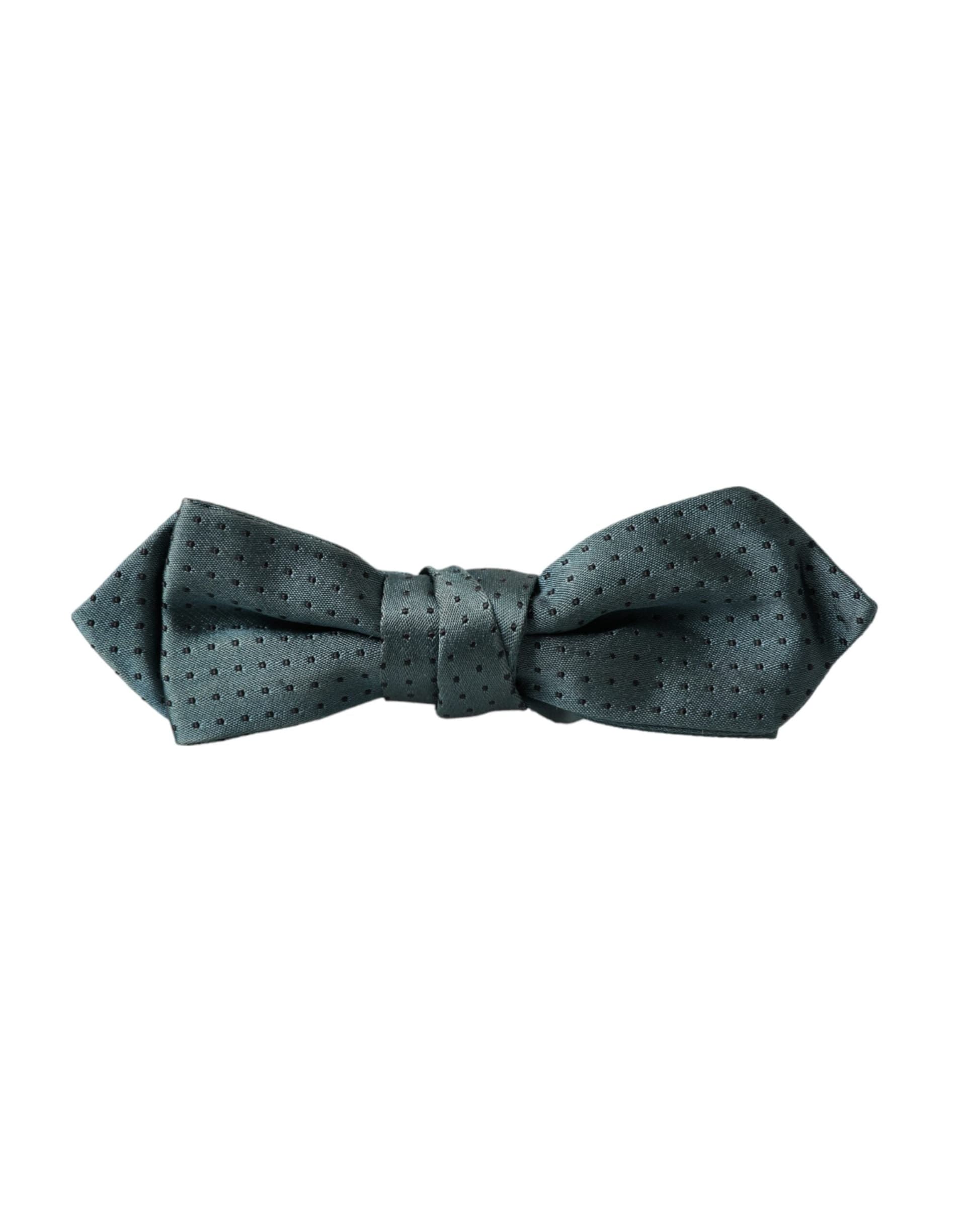 Dolce & Gabbana Green Silk Fantasy Adjustable Neck Men Papillon Bow Tie - 6