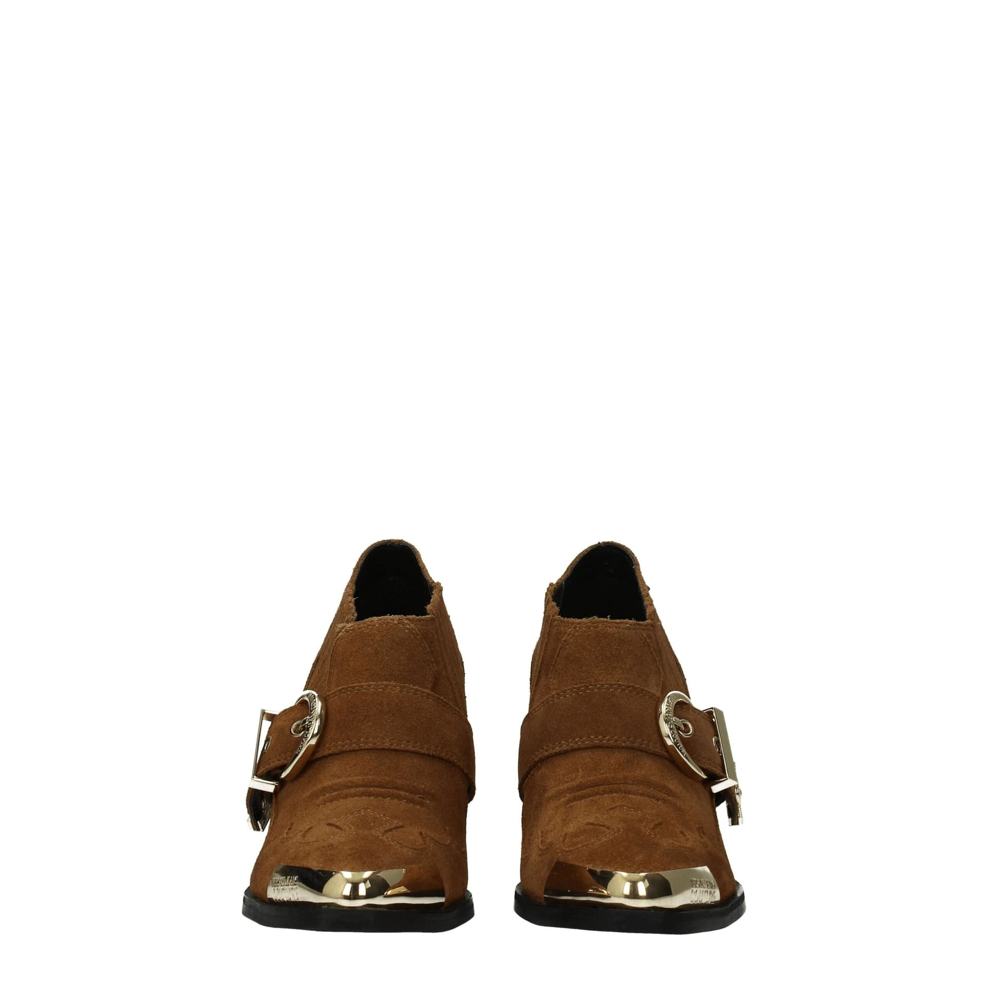 Versace Jeans Brown Leather Ankle Boots - 3