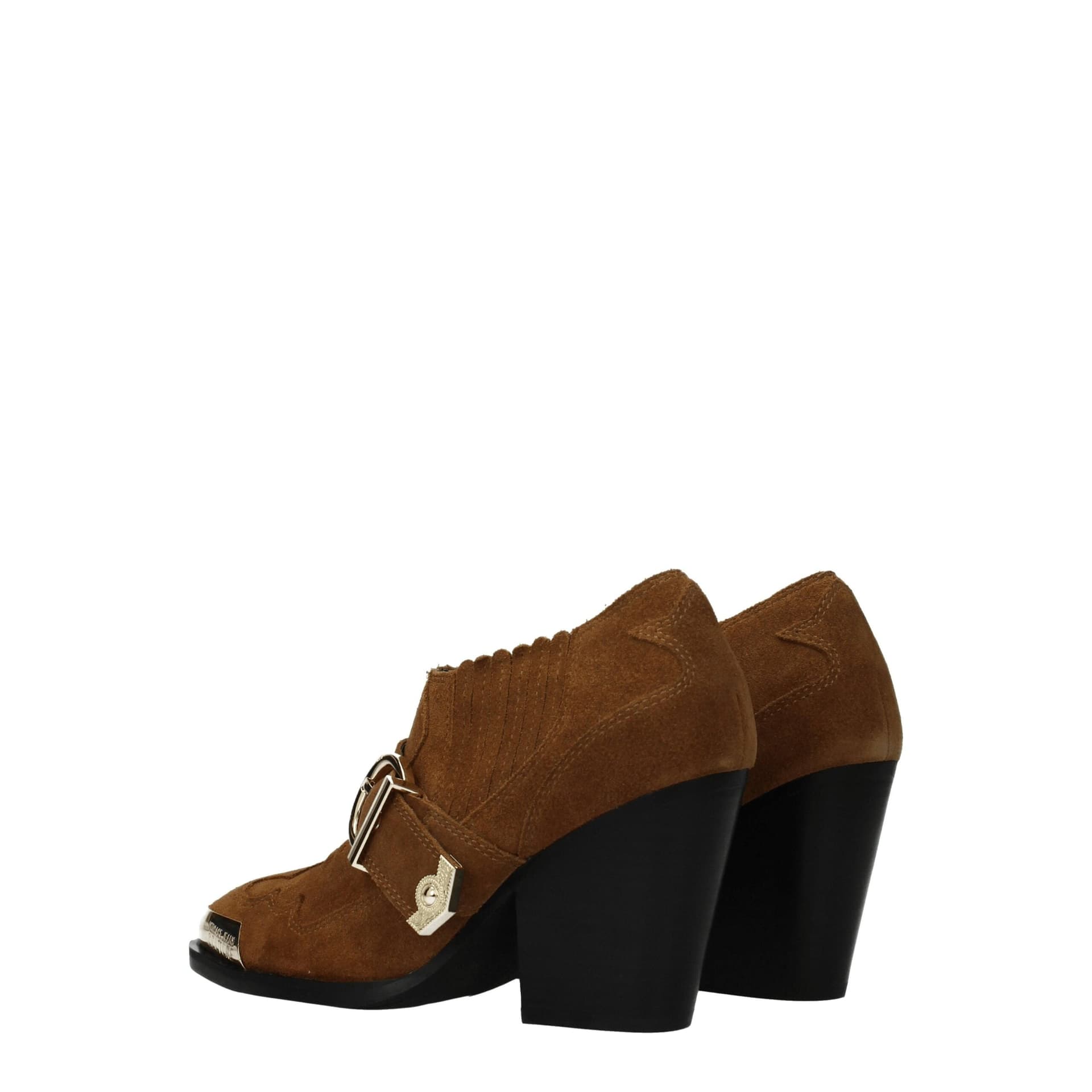 Versace Jeans Brown Leather Ankle Boots - 4
