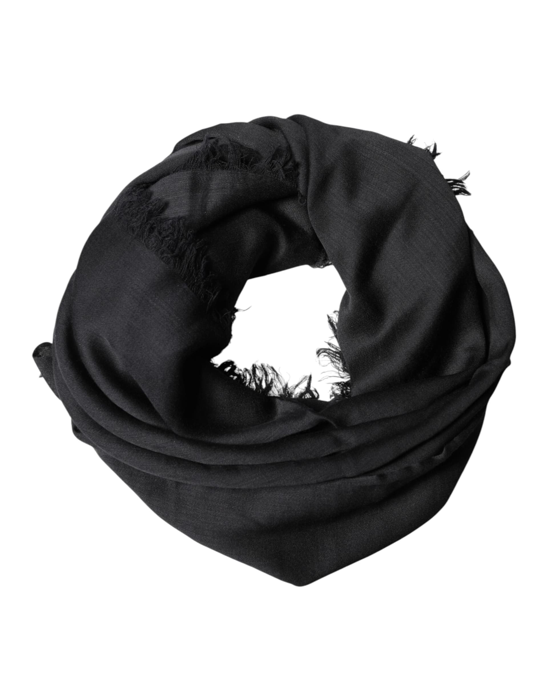 Dolce & Gabbana Black Lace Stole Neck Wrap Shawl Scarf - 2