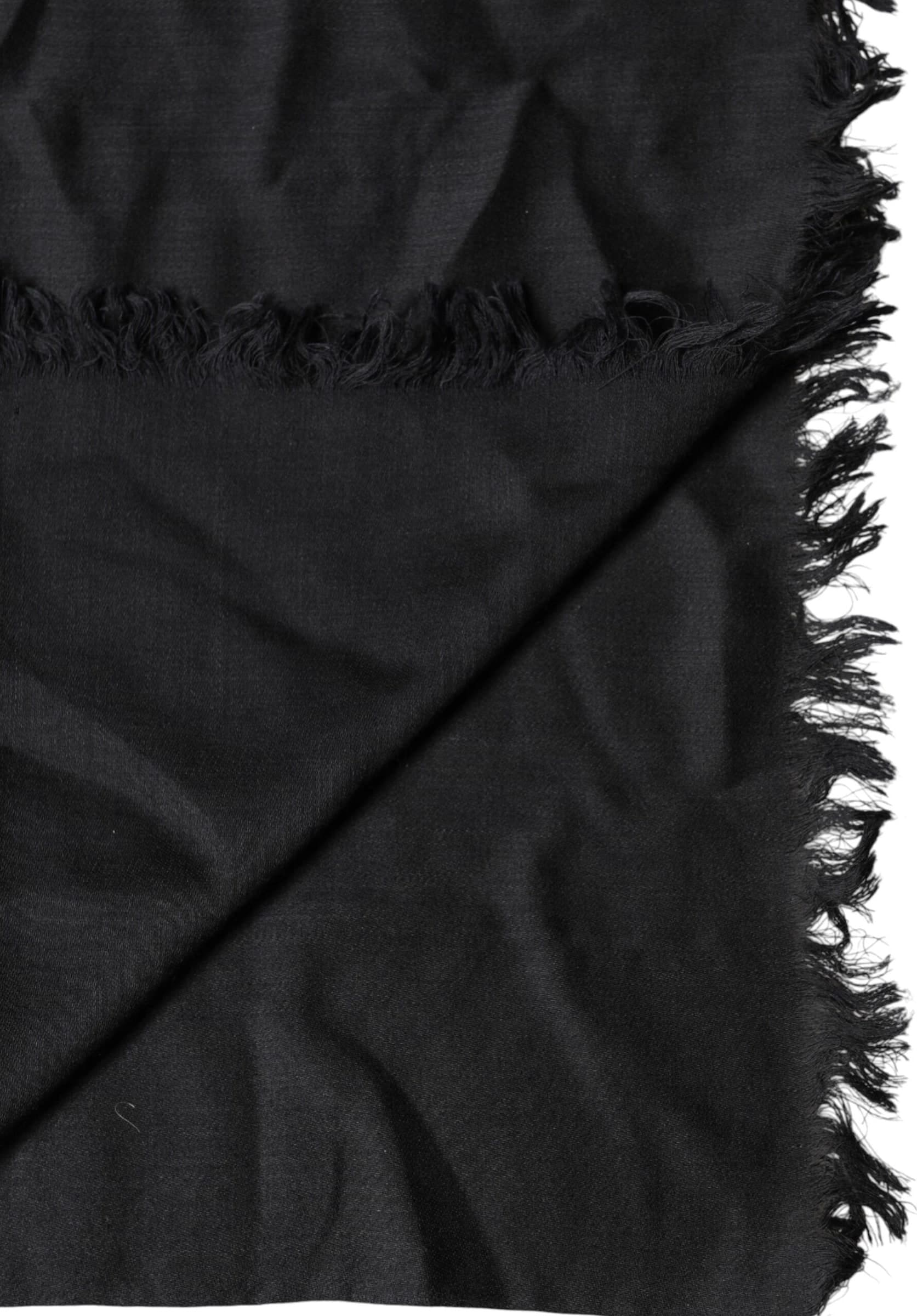 Dolce & Gabbana Black Lace Stole Neck Wrap Shawl Scarf - 4