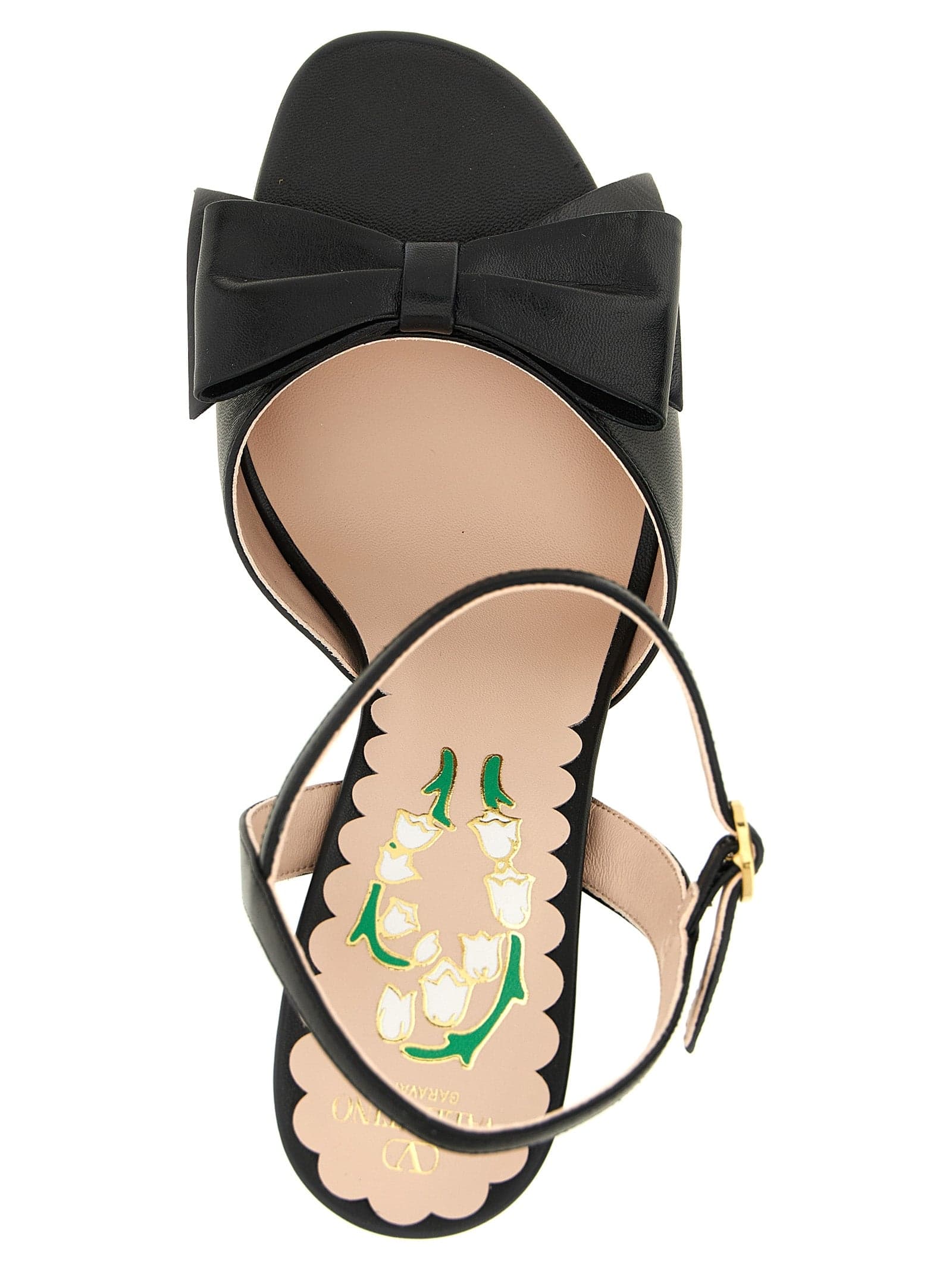Valentino Garavani Black Calfskin Stiletto Heel Sandals - 4