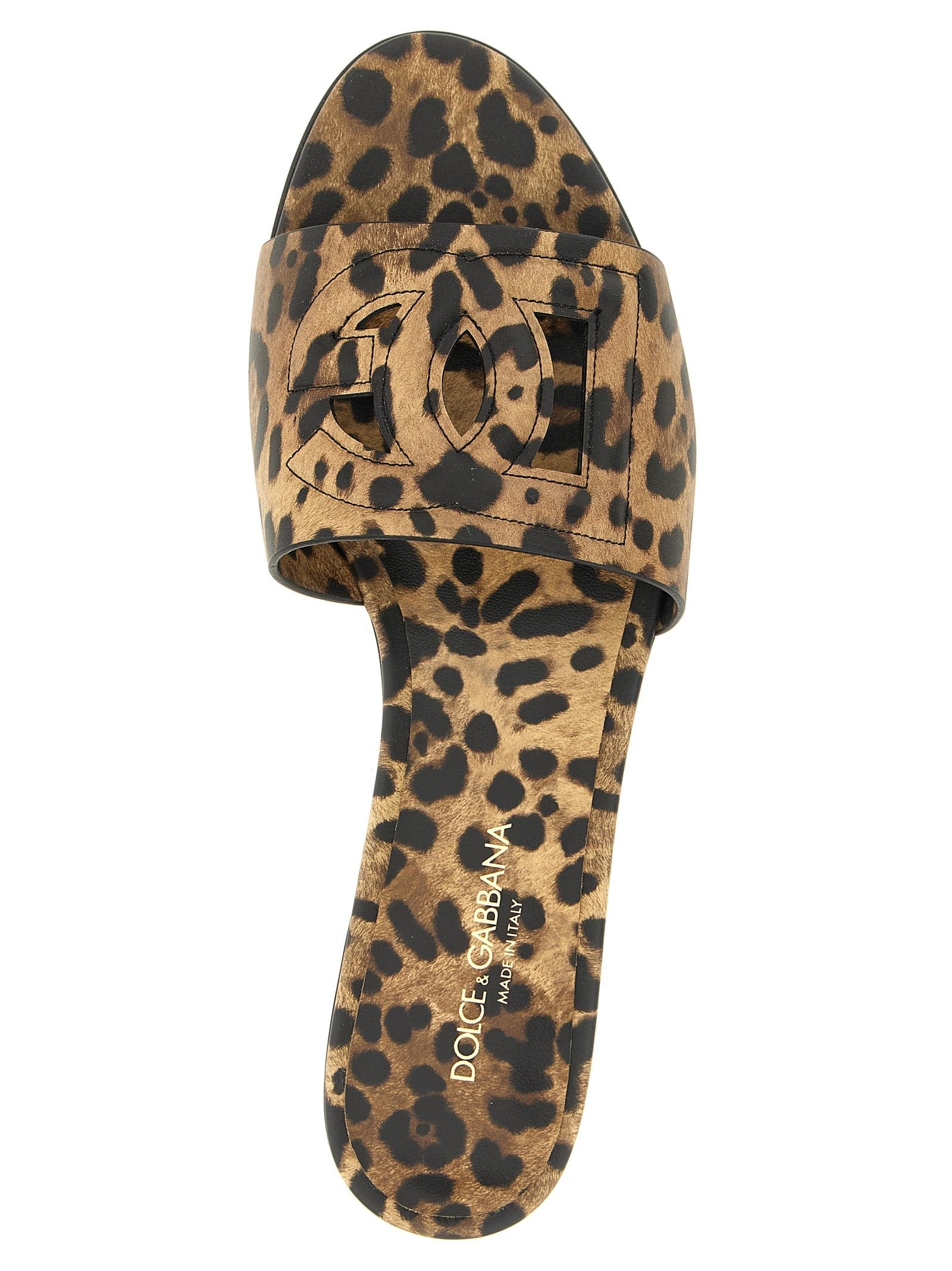 Dolce & Gabbana Brown Calfskin Slides - 4