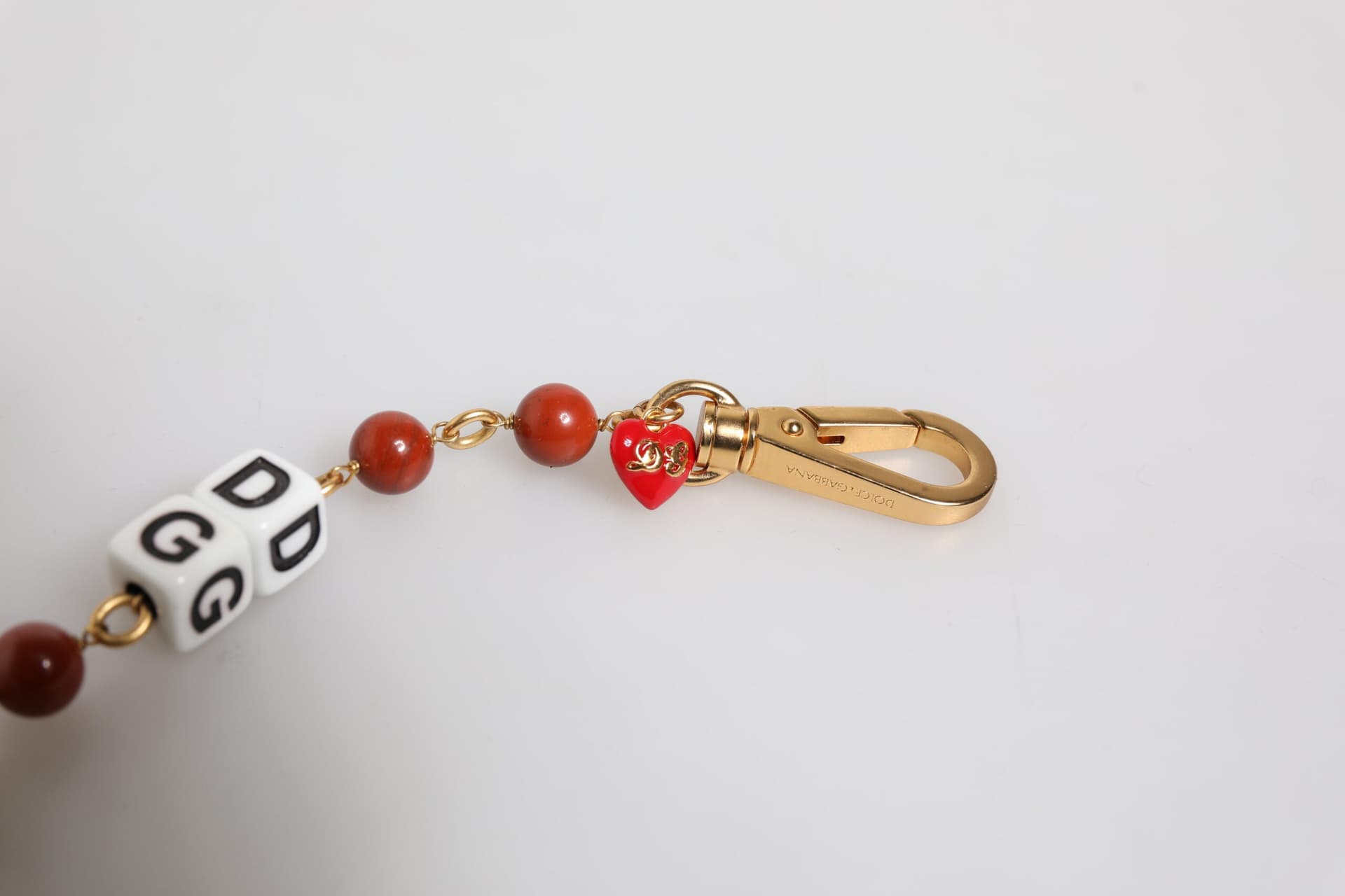 Dolce & Gabbana Multicolor Gold Tone Brass Chain DG Logo Dice Bracelet - 4