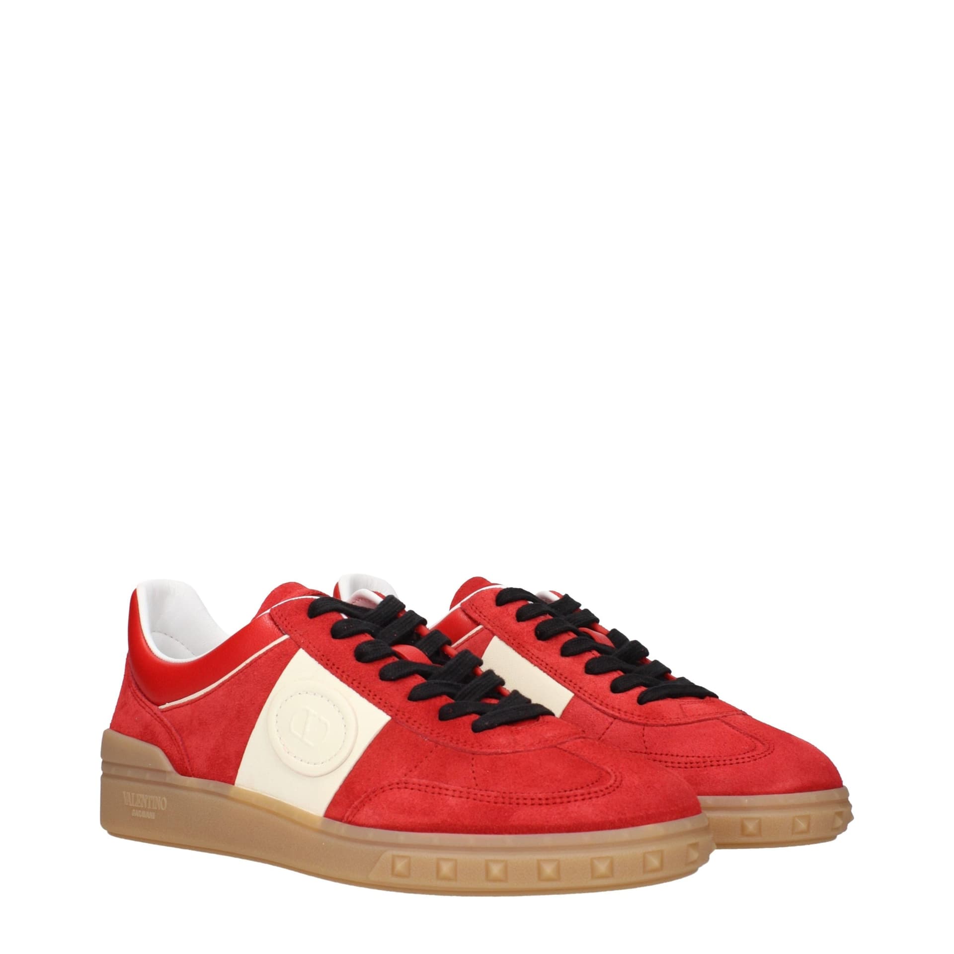 Valentino Garavani Red Leather Low Top Sneakers - 2