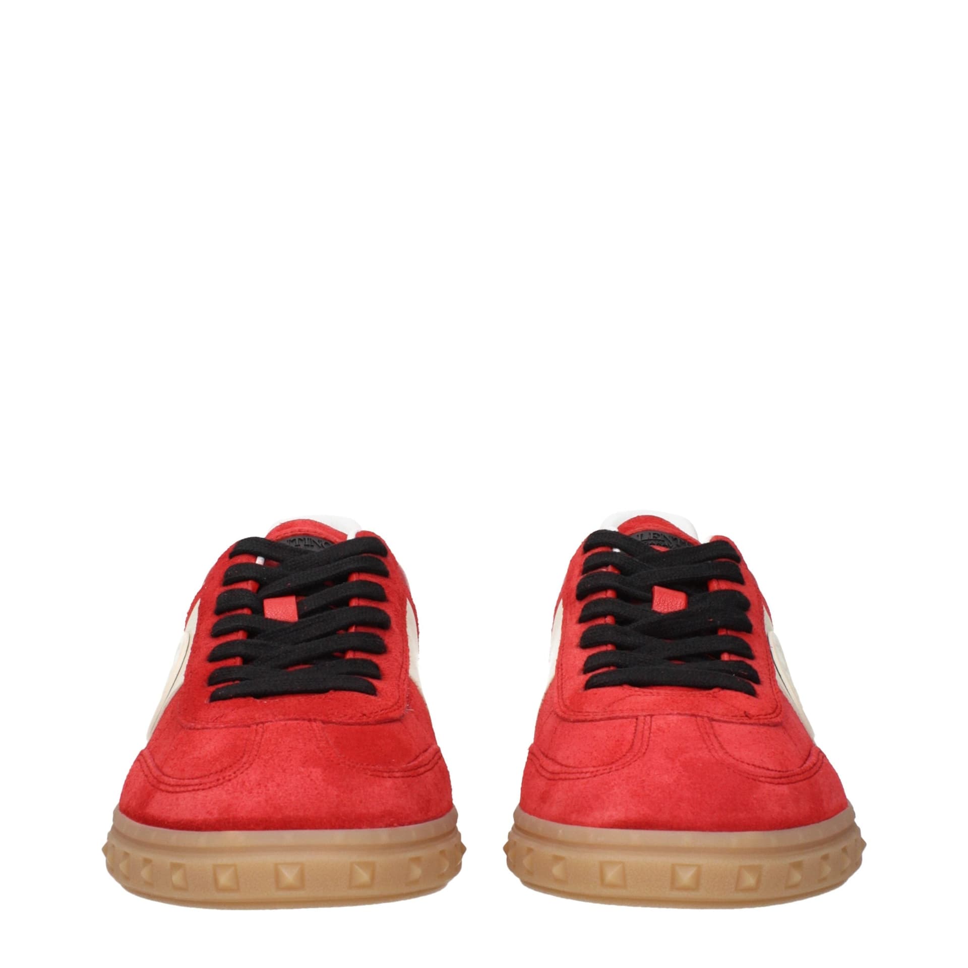 Valentino Garavani Red Leather Low Top Sneakers - 3