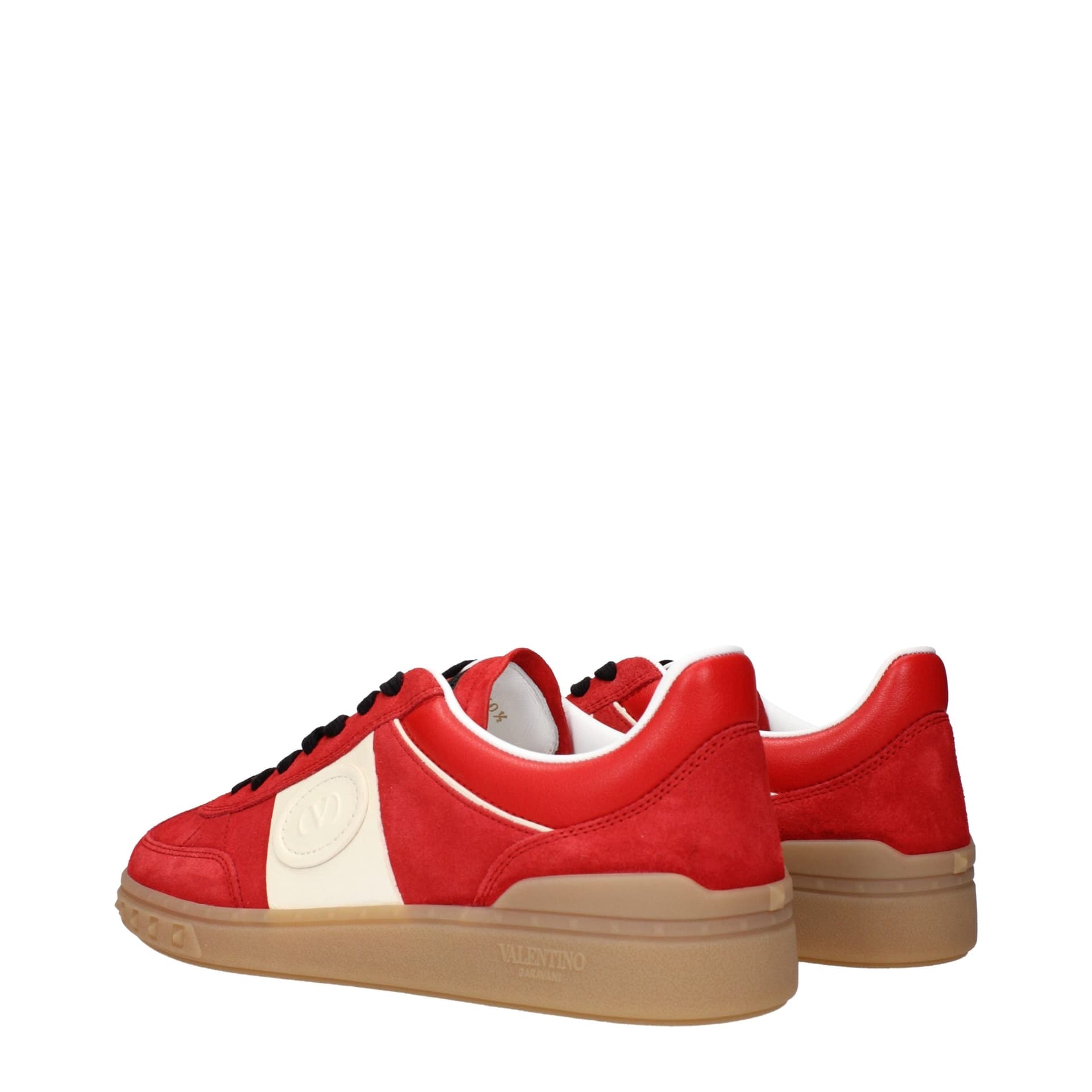 Valentino Garavani Red Leather Low Top Sneakers - 4