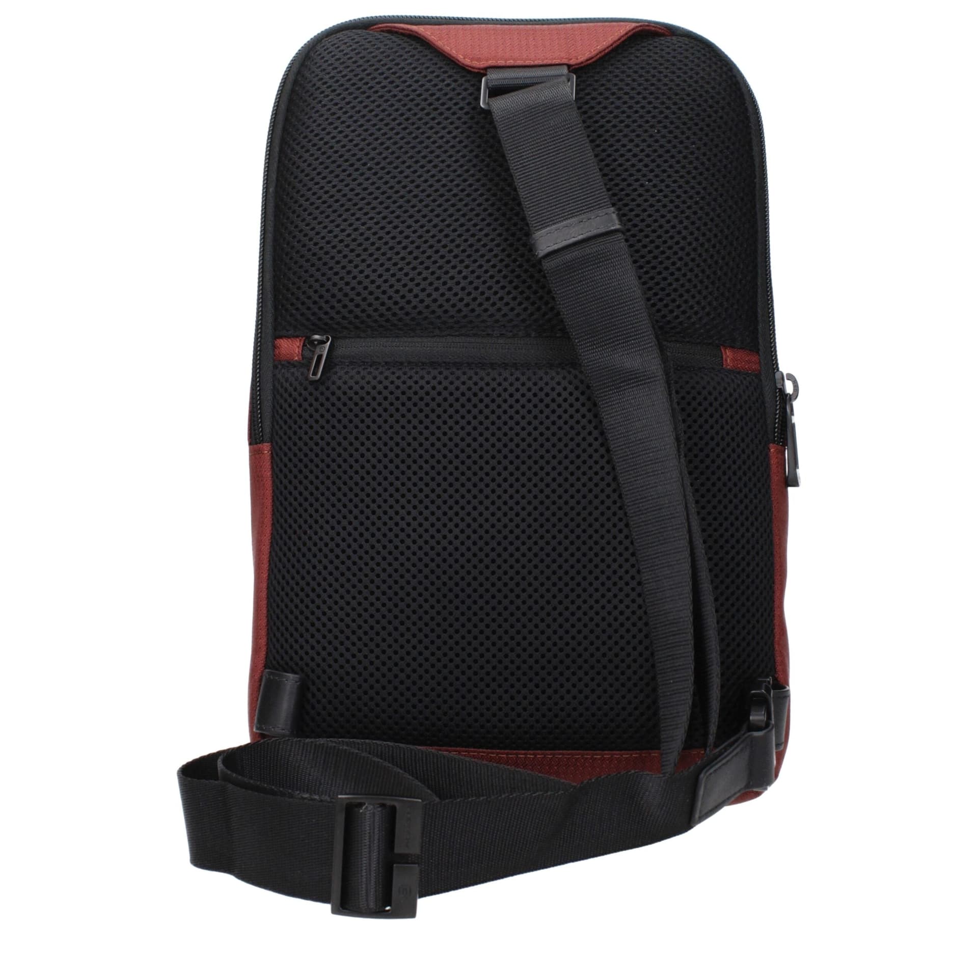 Piquadro Red Fabric Crossbody Bag - 3