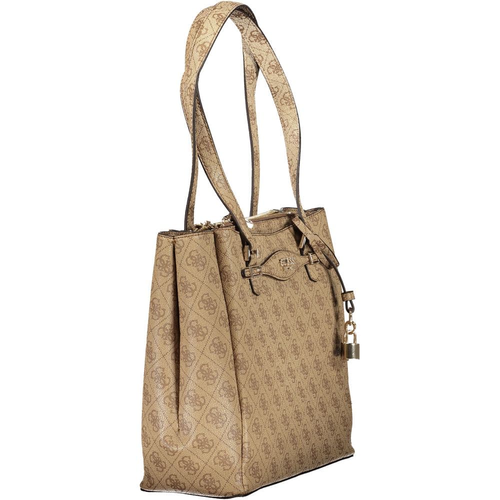 Guess Jeans Beige Polyurethane Women Handbag - 3