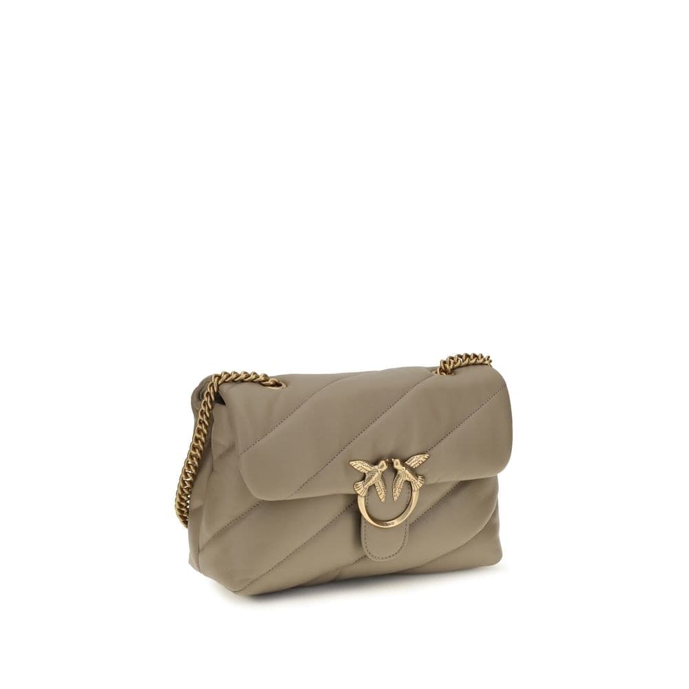 PINKO Gray Calf Leather Bos Taurus Shoulder Bag - 2