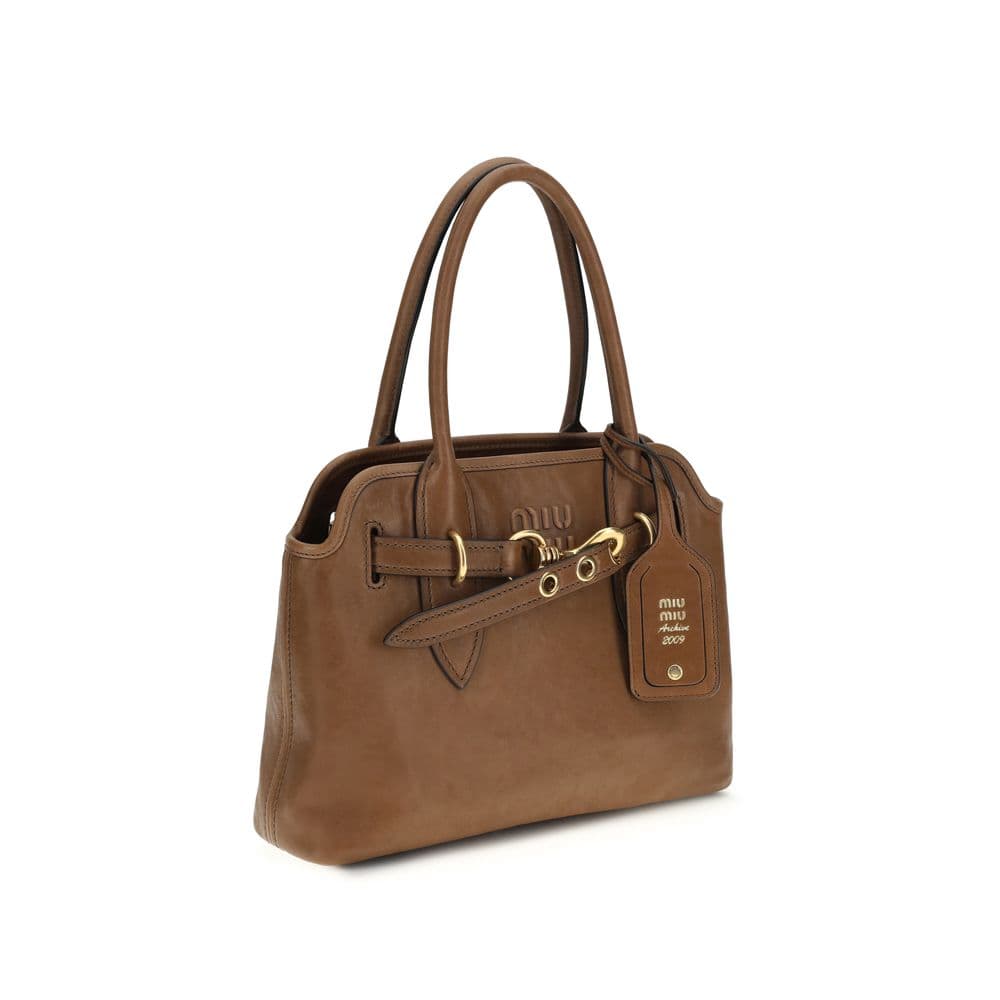 Miu Miu Brown Lamb Ovis Aries Aries Handbag - 2