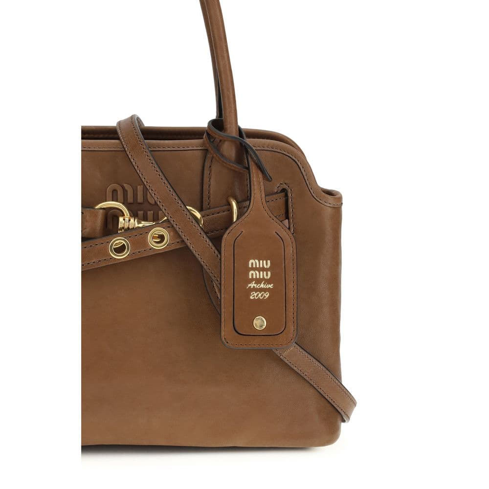 Miu Miu Brown Lamb Ovis Aries Aries Handbag - 4