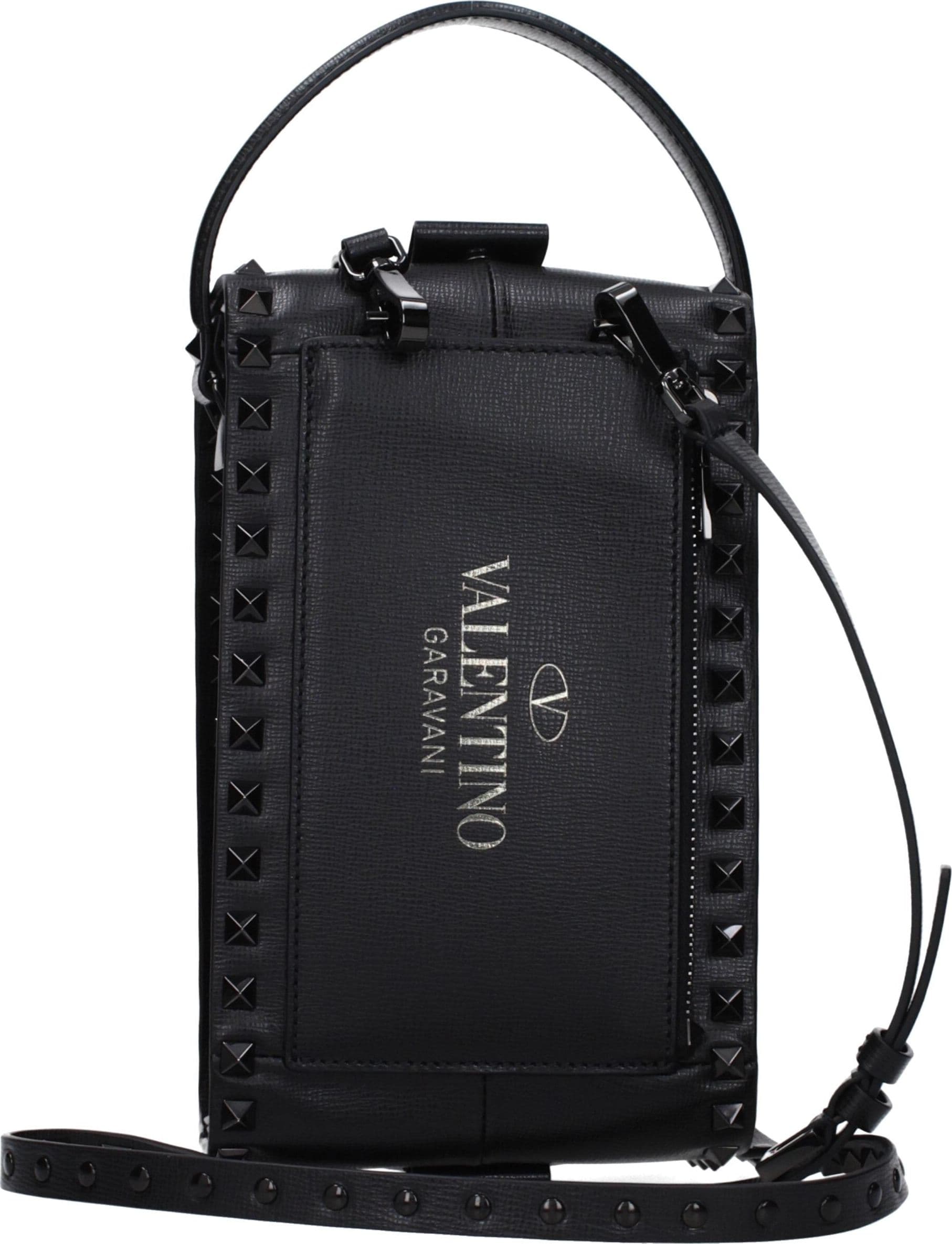 Valentino Garavani Black Leather Clutch Bag - 3