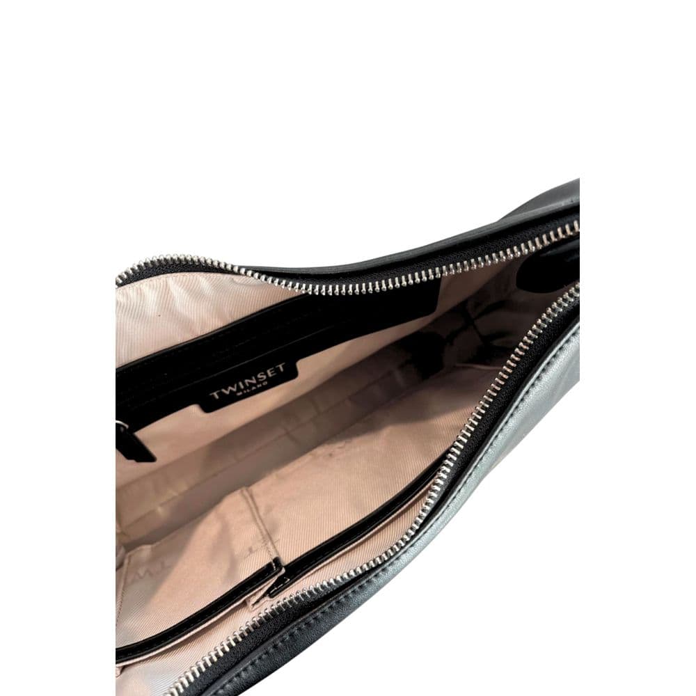 Twinset Black PU Women Shoulder Bag - 7