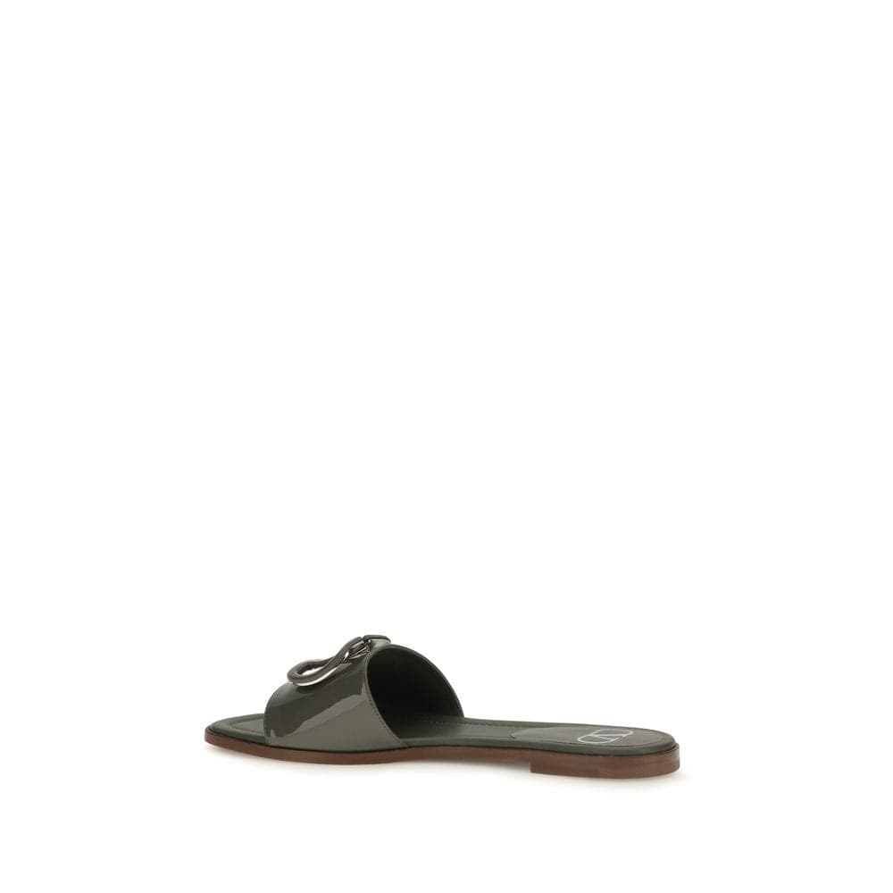 Valentino Garavani Bicolor Calf Leather Bos Taurus Flat Sandals - 3