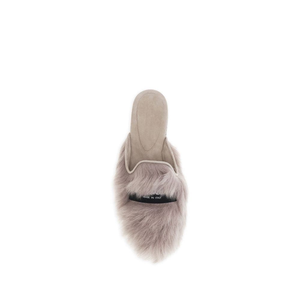 Dolce & Gabbana Gray Lamb Ovis Aries Aries Mules - 4