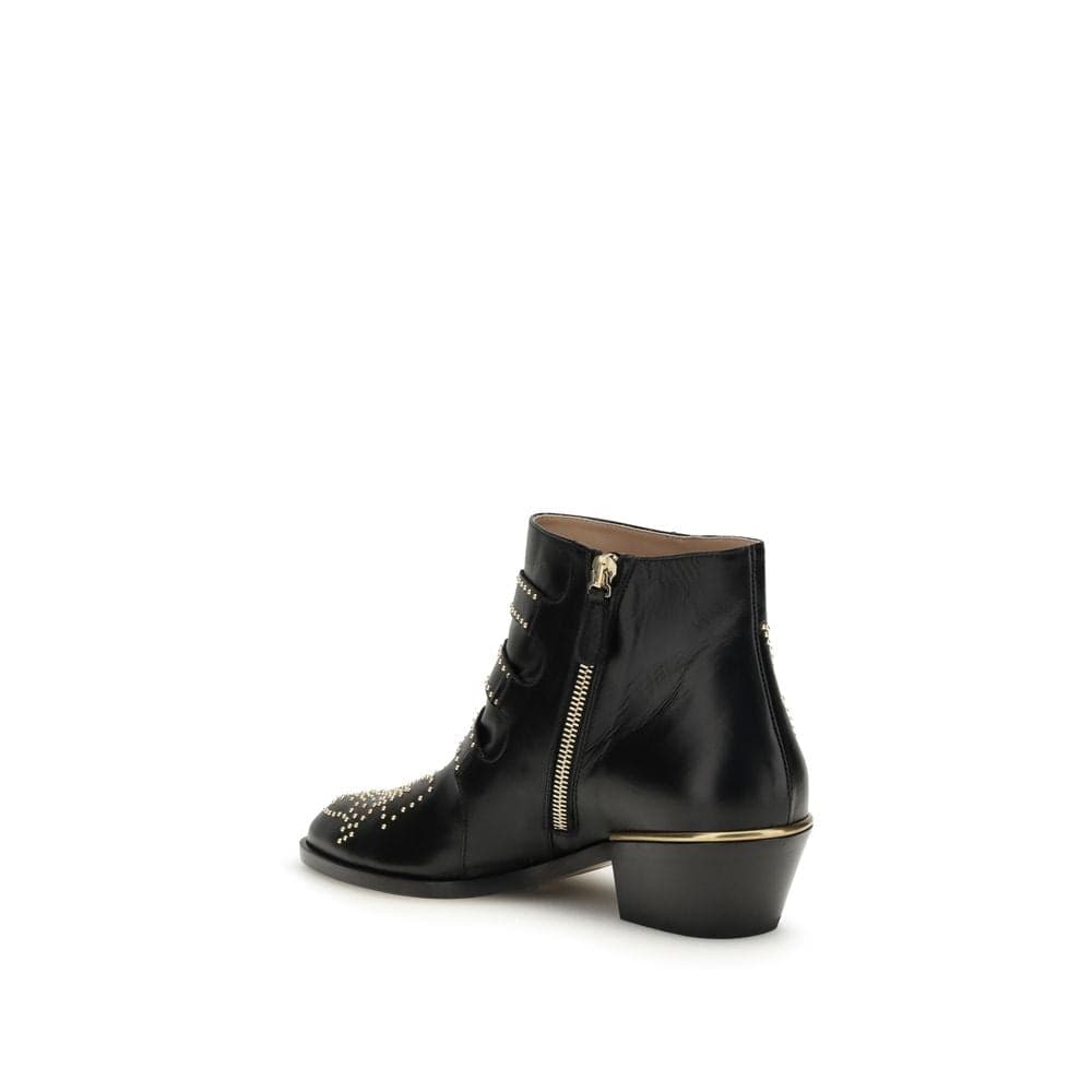 Chloé Black Calf Leather Bos Taurus Ankle Boots - 3