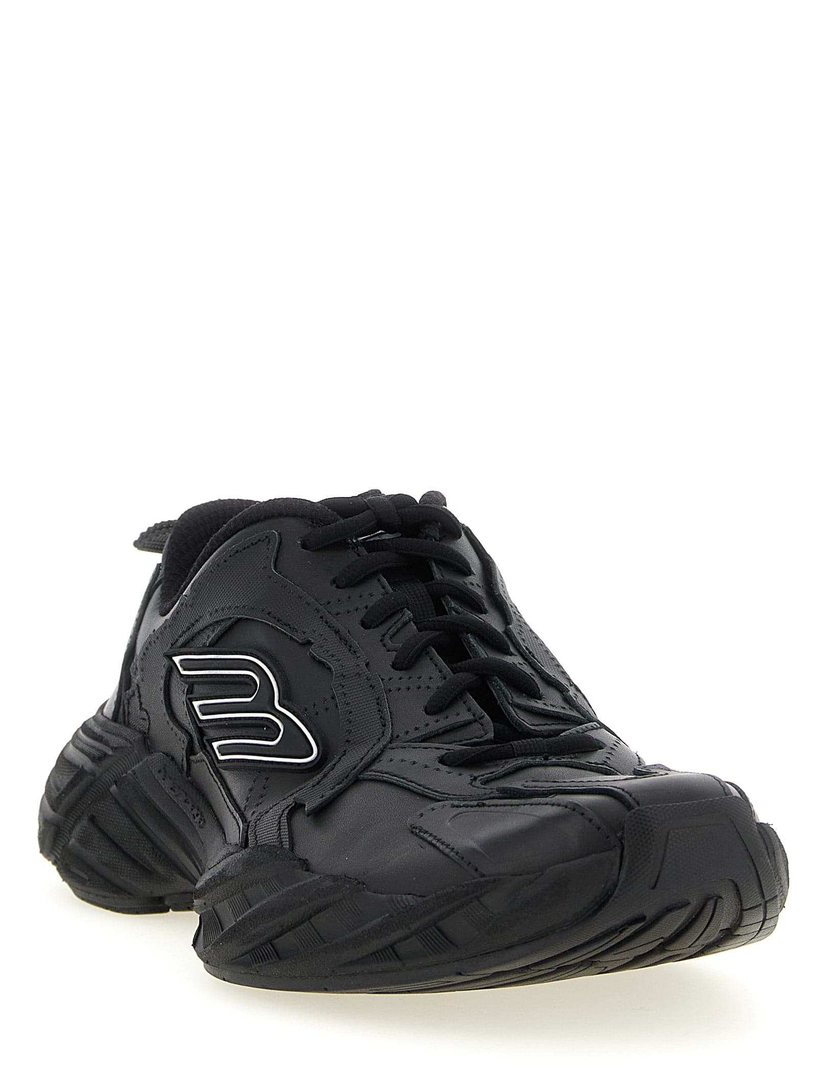 Balenciaga Black Calfskin Athletic Sneakers - 2
