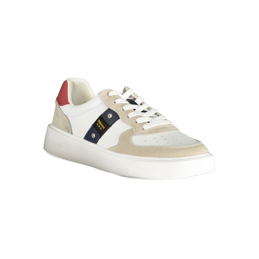 Blauer White Polyurethane Men Sneaker - 2