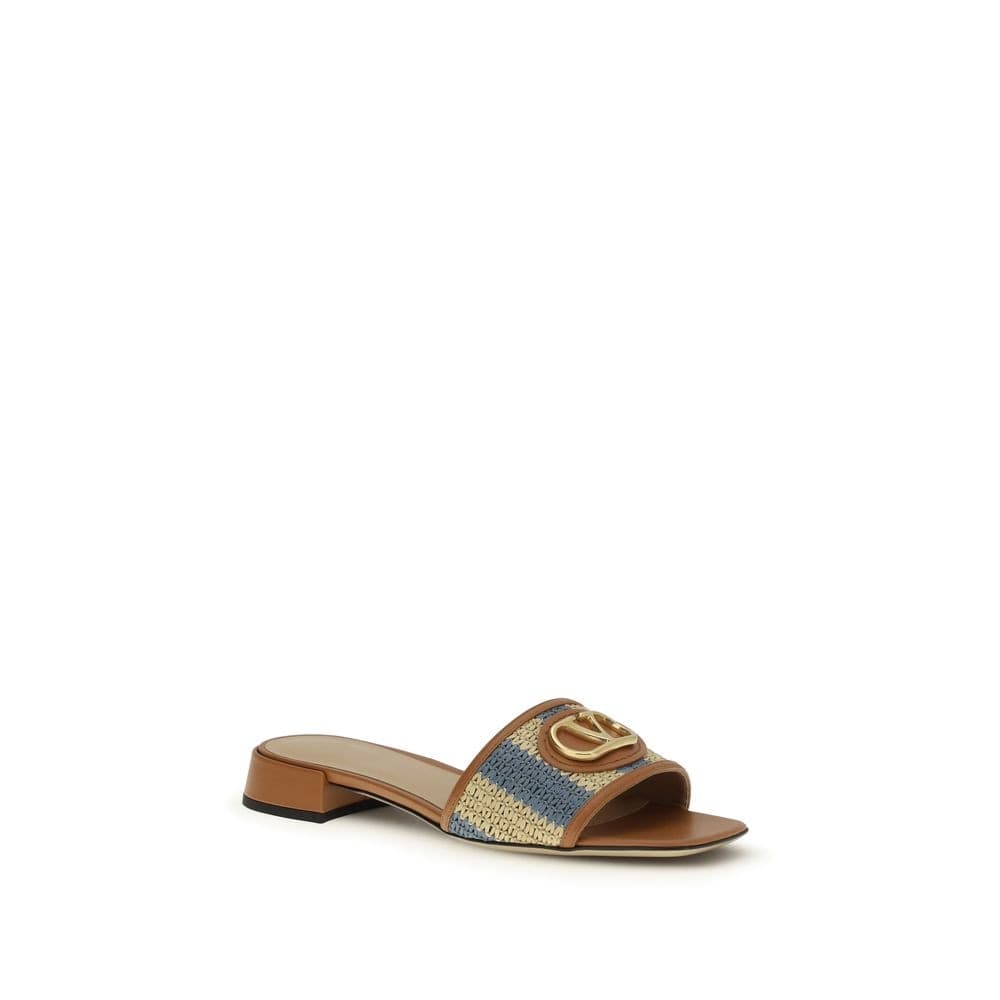Valentino Garavani Multicolor Viscose Flat Sandals - 2
