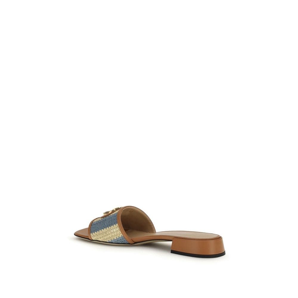 Valentino Garavani Multicolor Viscose Flat Sandals - 3