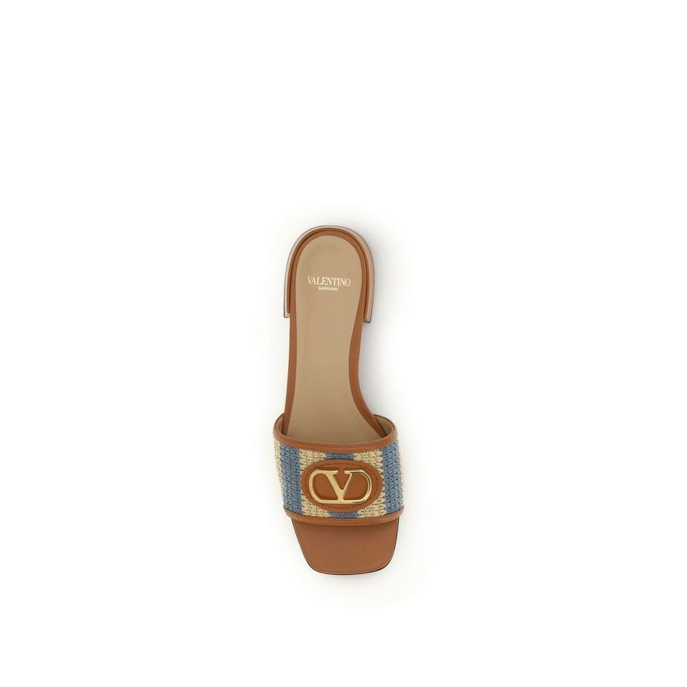 Valentino Garavani Multicolor Viscose Flat Sandals - 4