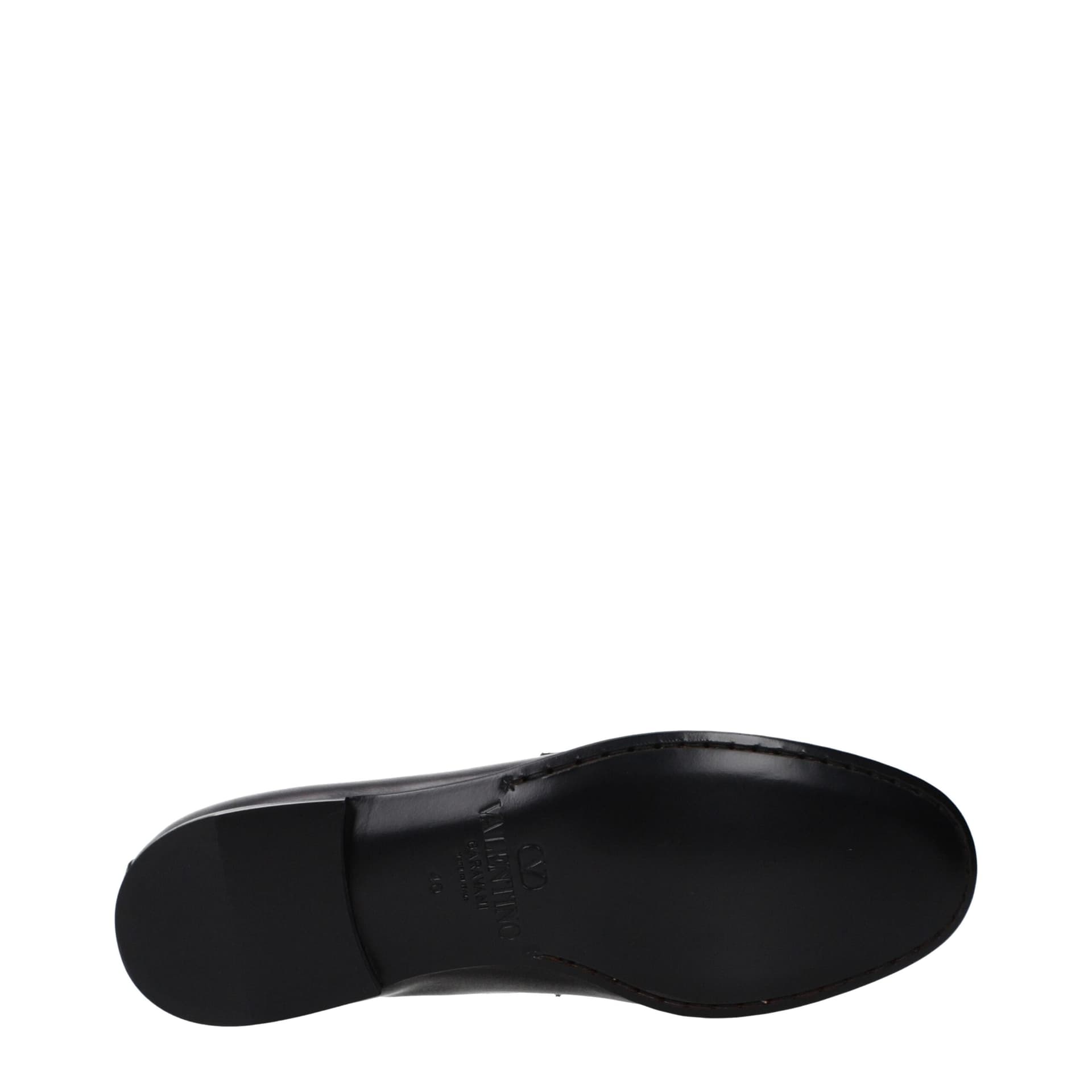 Valentino Garavani Black Leather Slip-On Loafers - 5