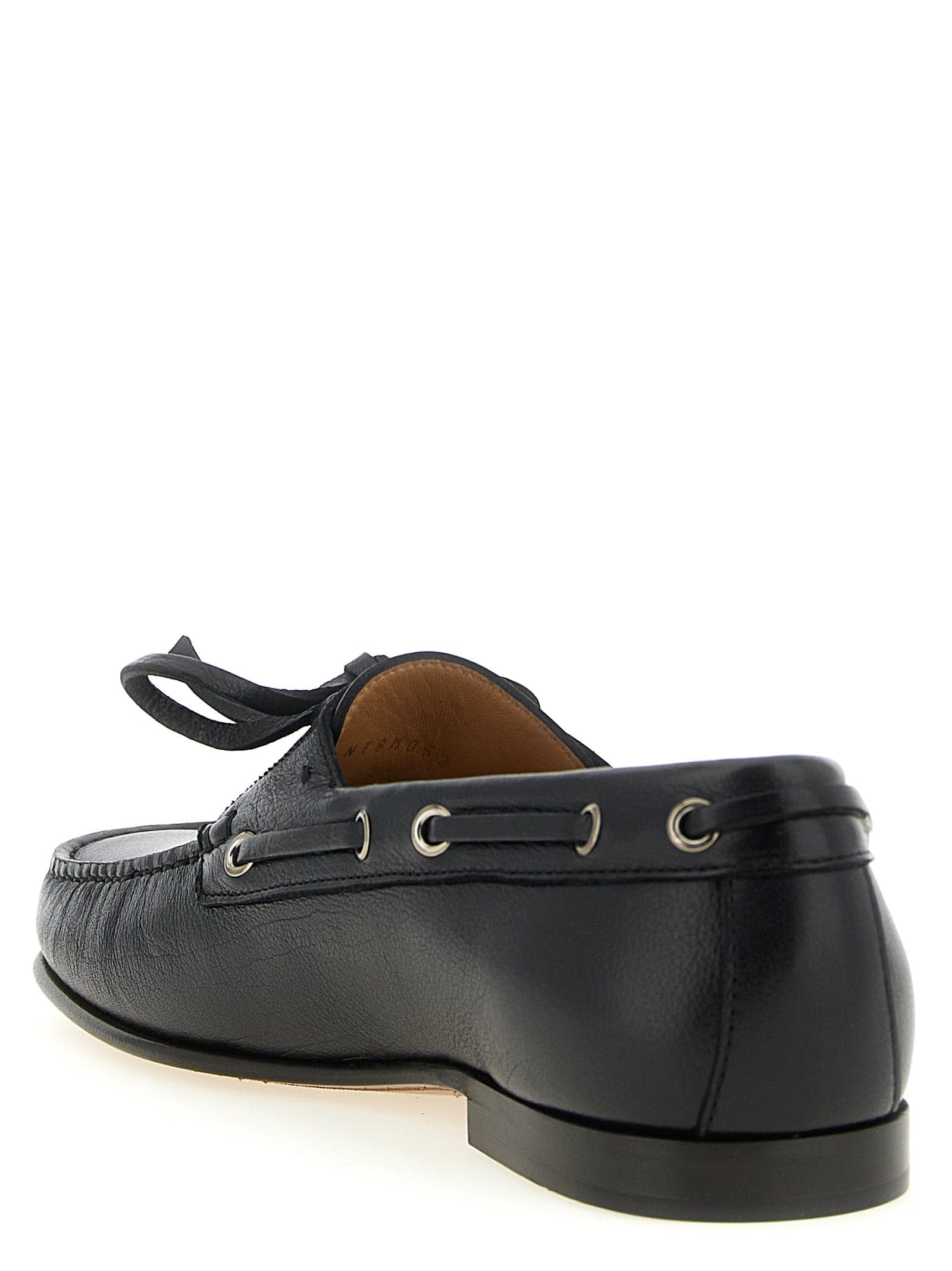 Valentino Garavani Black Buffalo Leather Slip-On Loafers - 3