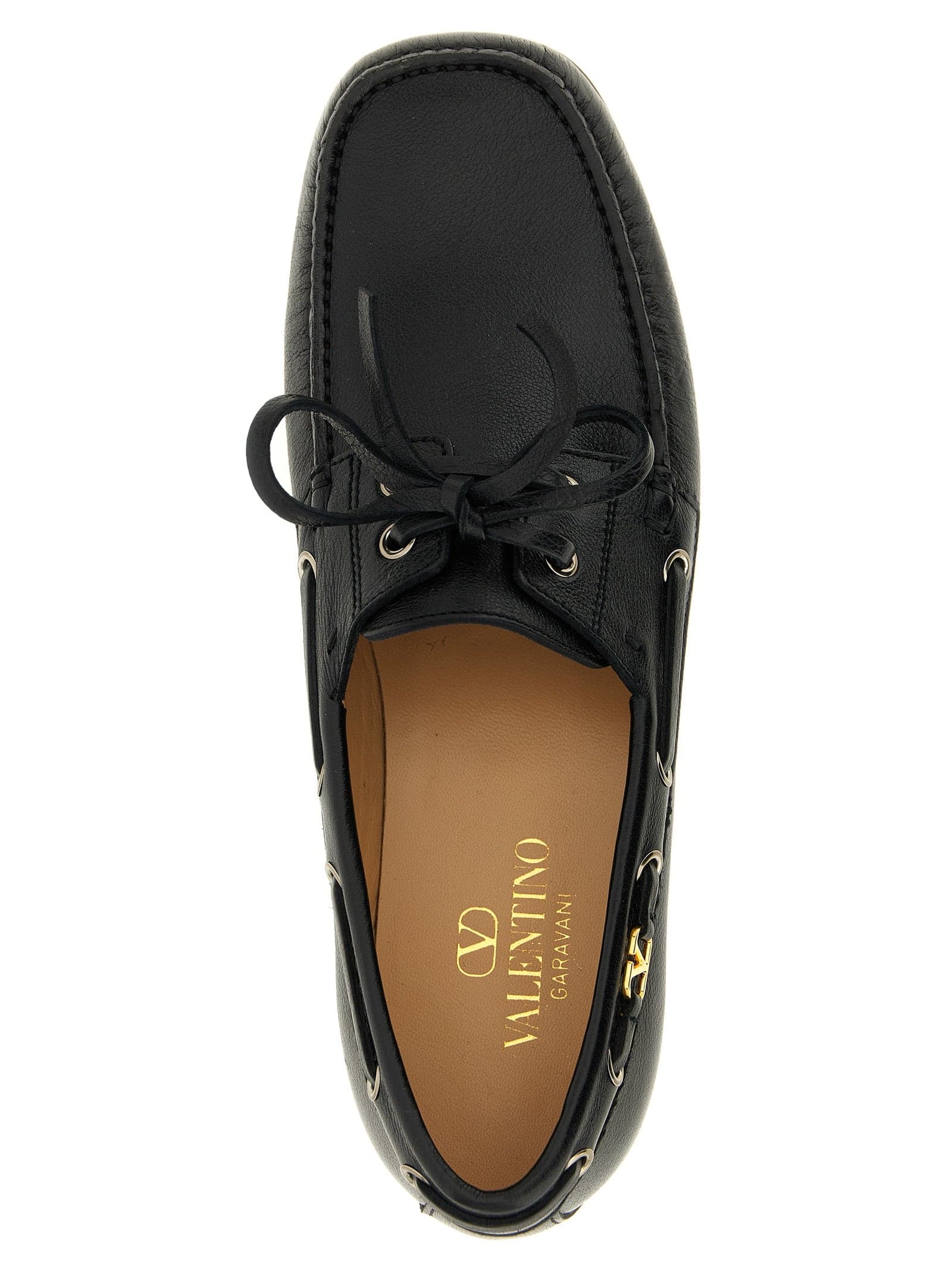 Valentino Garavani Black Buffalo Leather Slip-On Loafers - 4