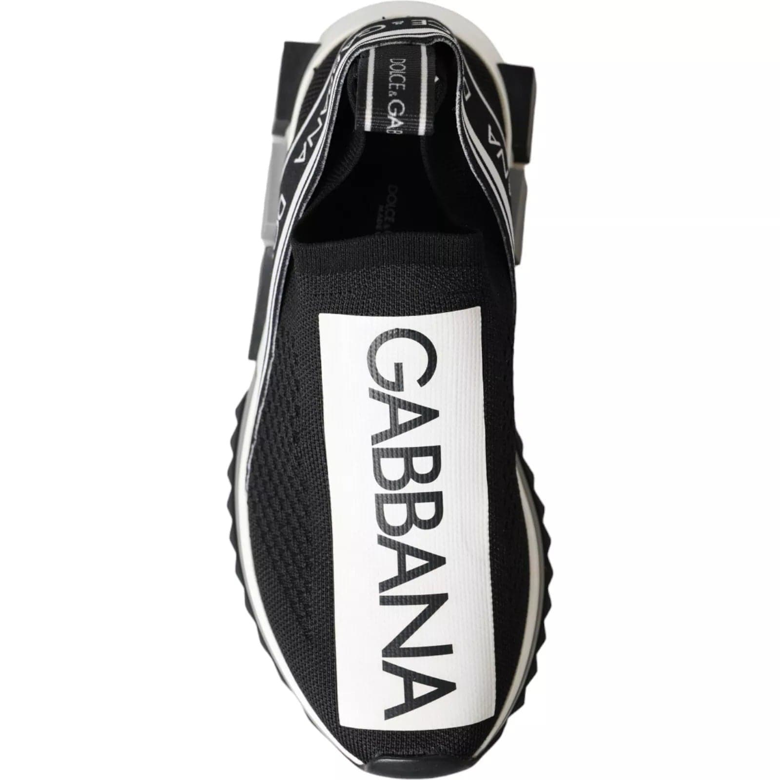 Dolce & Gabbana Black White Slip On Sorrento Sneakers Shoes - 6