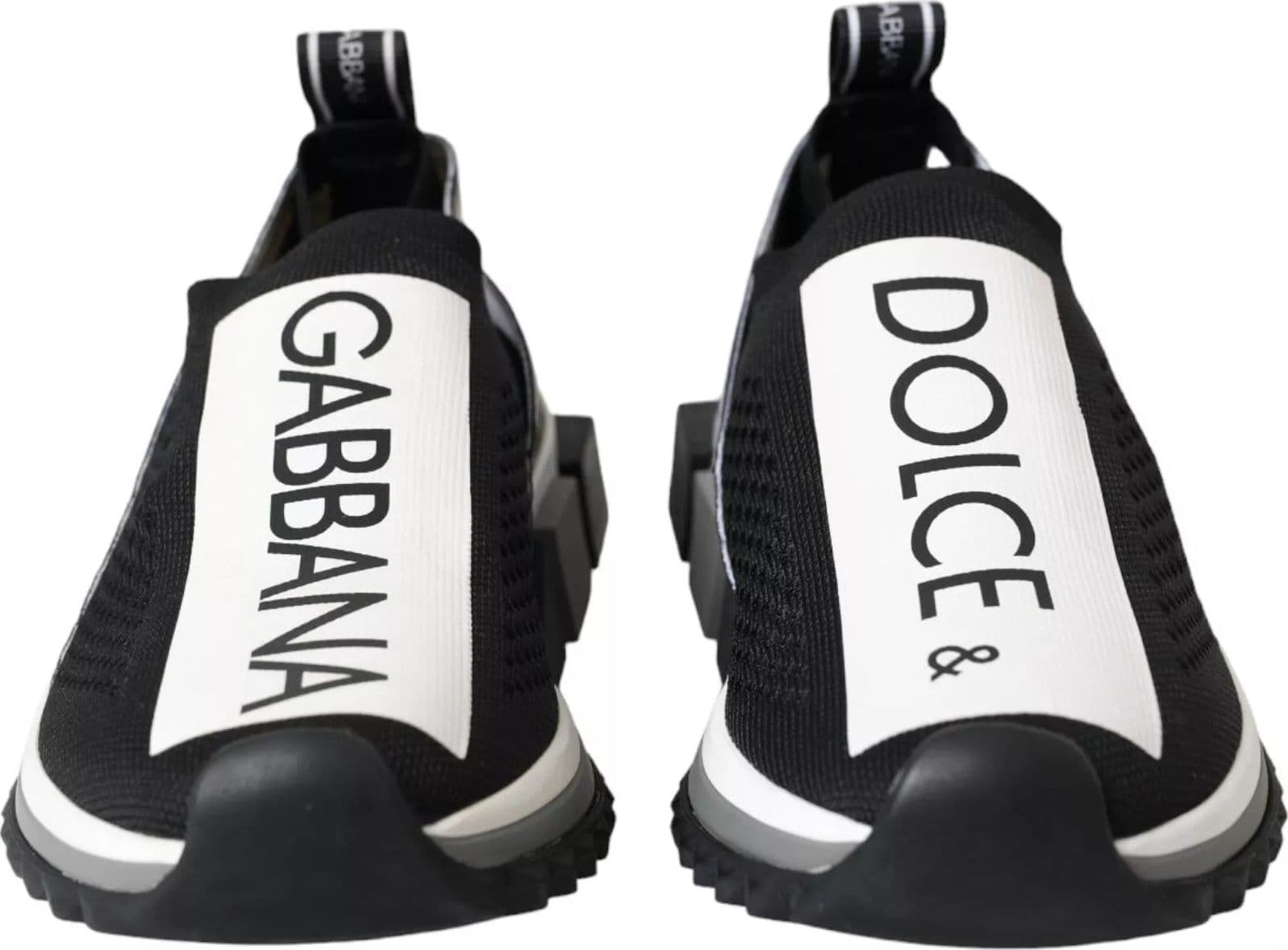 Dolce & Gabbana Black White Slip On Sorrento Sneakers Shoes - 7