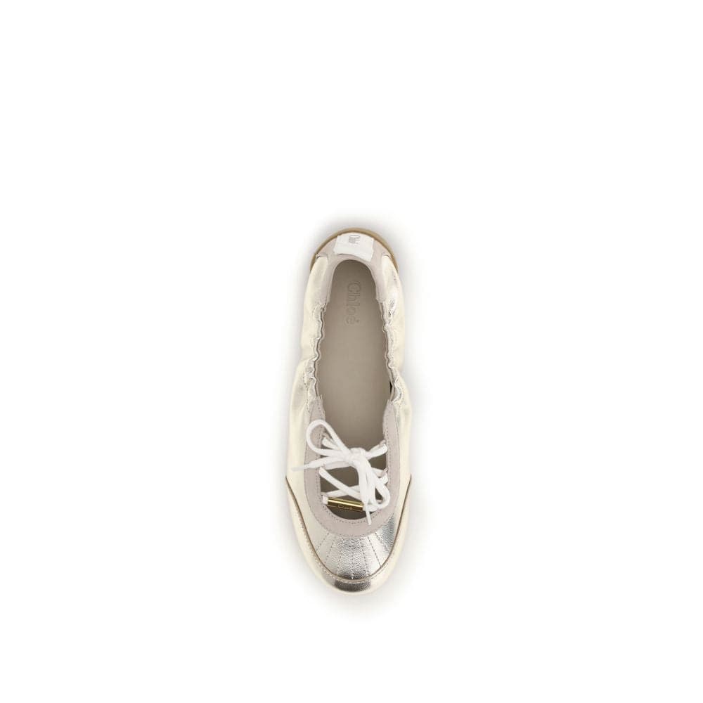 Chloé Silver Calf Leather Bos Taurus Sneakers - 4