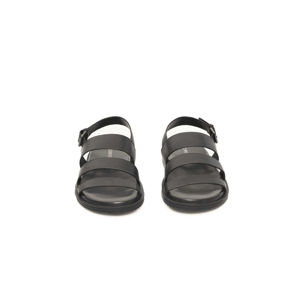 Cerruti 1881 Black Cowhide Men Sandal - 2