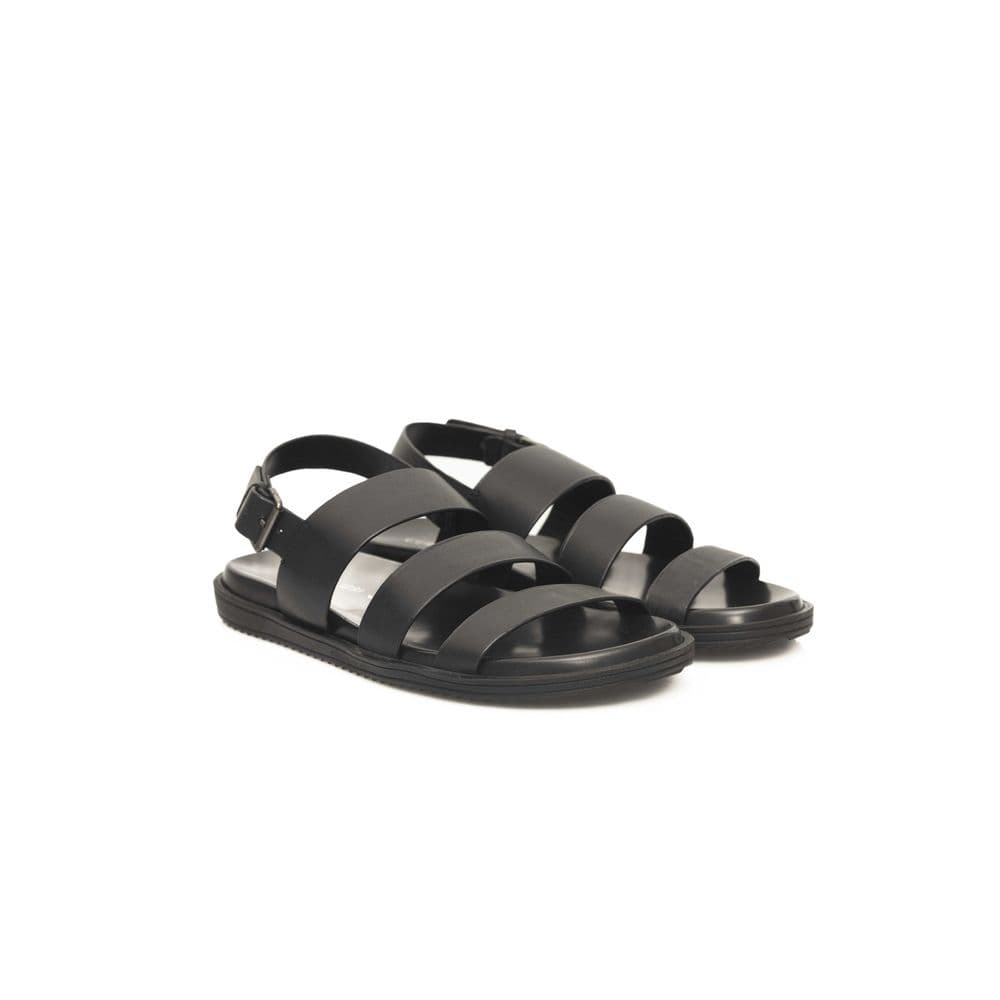 Cerruti 1881 Black Cowhide Men Sandal - 3