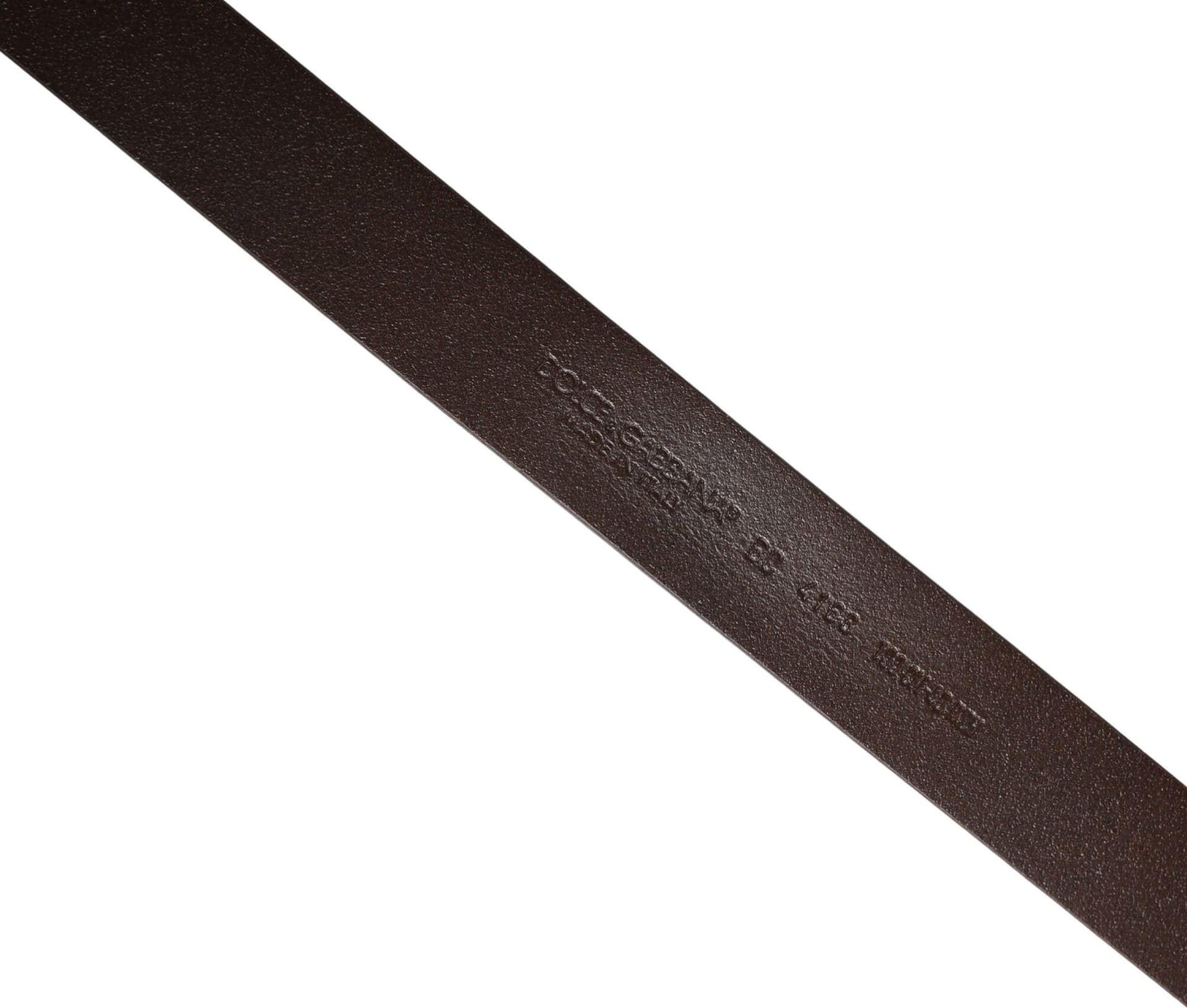 Dolce & Gabbana Brown Leather Logo Metal Buckle Men Belt - 7