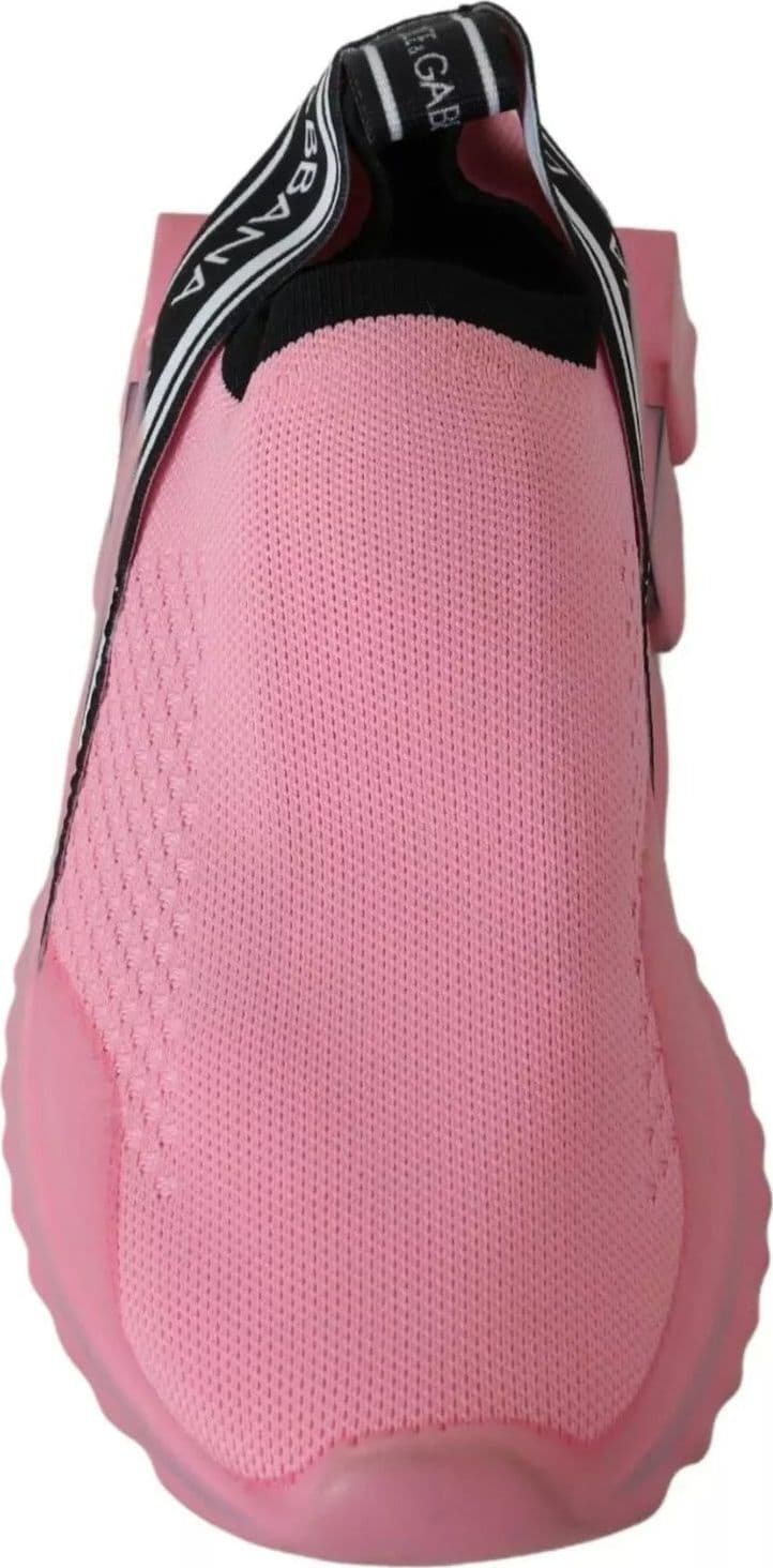 Dolce & Gabbana Pink Low Top Sorrento Sneakers Slip On Casual Shoes - 3