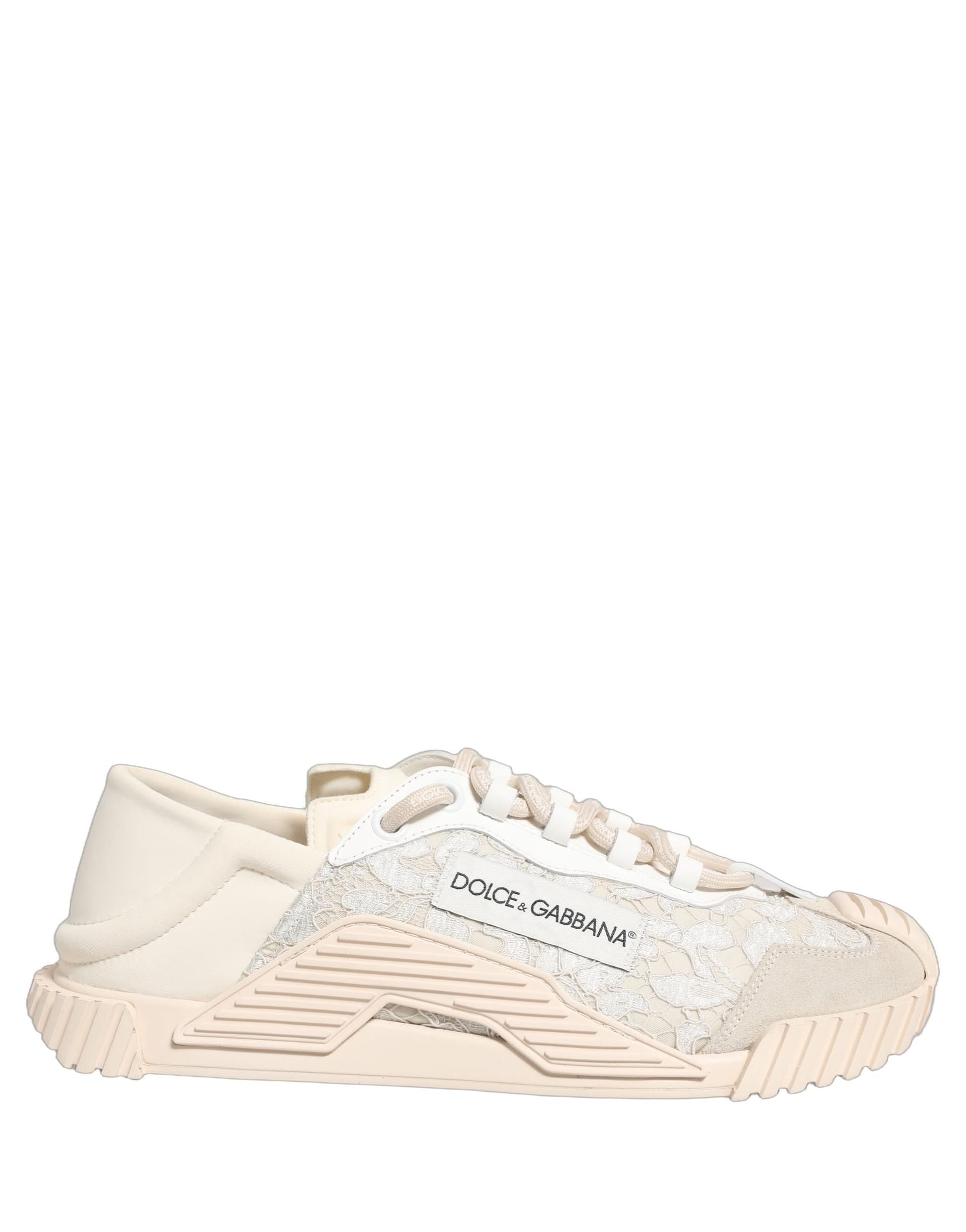 Dolce & Gabbana White Lace NS1 Low Top Sneaker Sports Shoes - 2